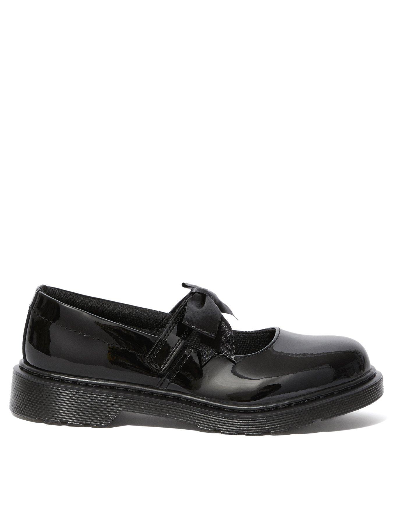 Dr Martens Youth Maccy II Patent Leather Mary Jane Shoes  - Black