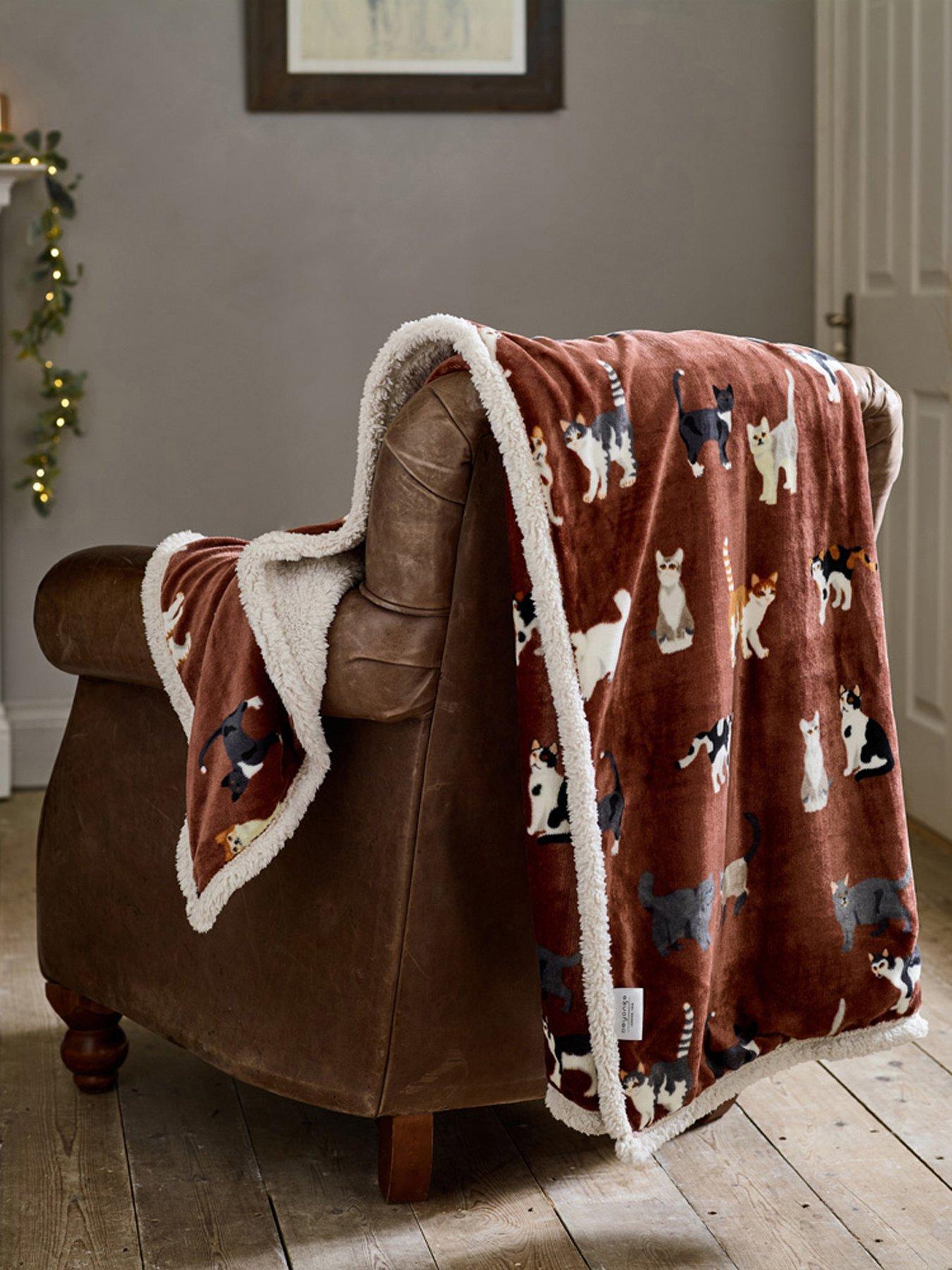 undefined Mixed Kitty Sherpa Throw 140x180cm