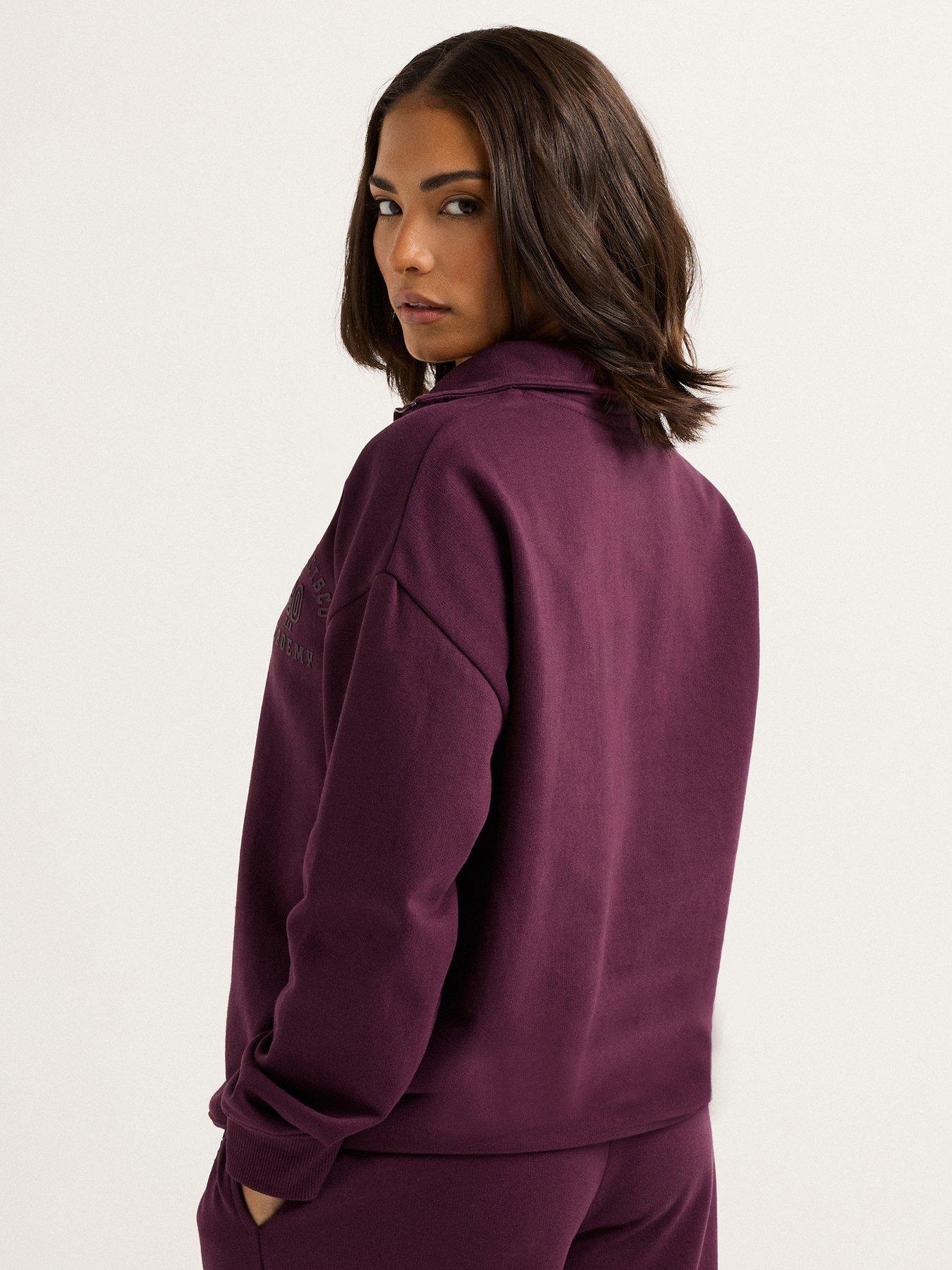 pixiegirl-petite-san-francisco-zip-sweatshirt-burgundy-redstillFront