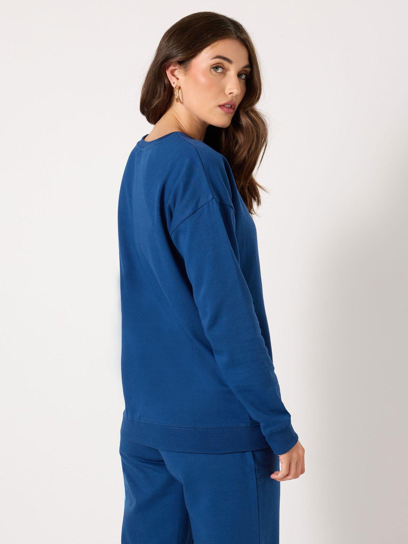 Image 2 of 4 of Long Tall Sally Crew Neck Sweatshirt - Blue