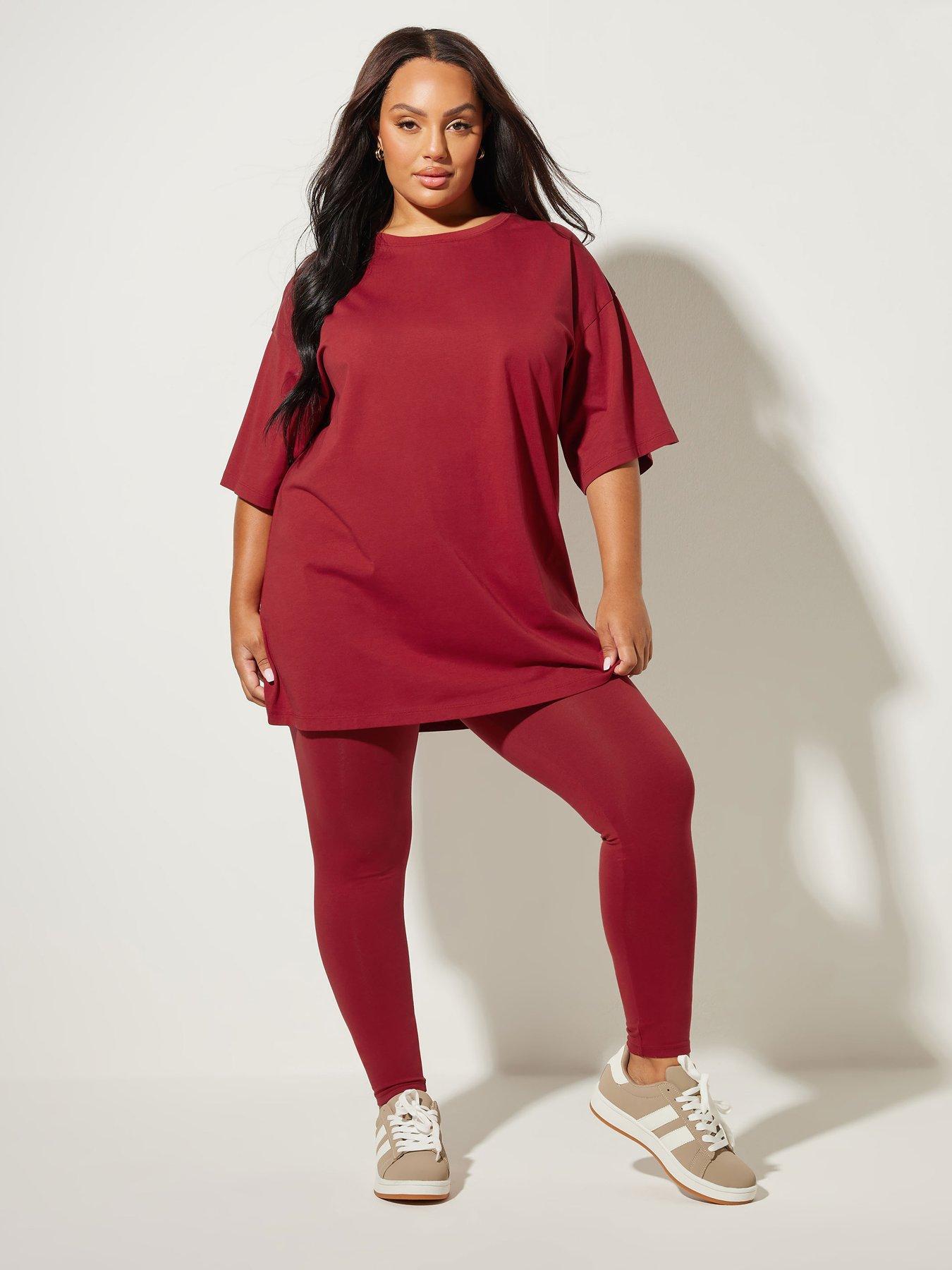 Image 3 of 5 of Yours Curve Legging - Red