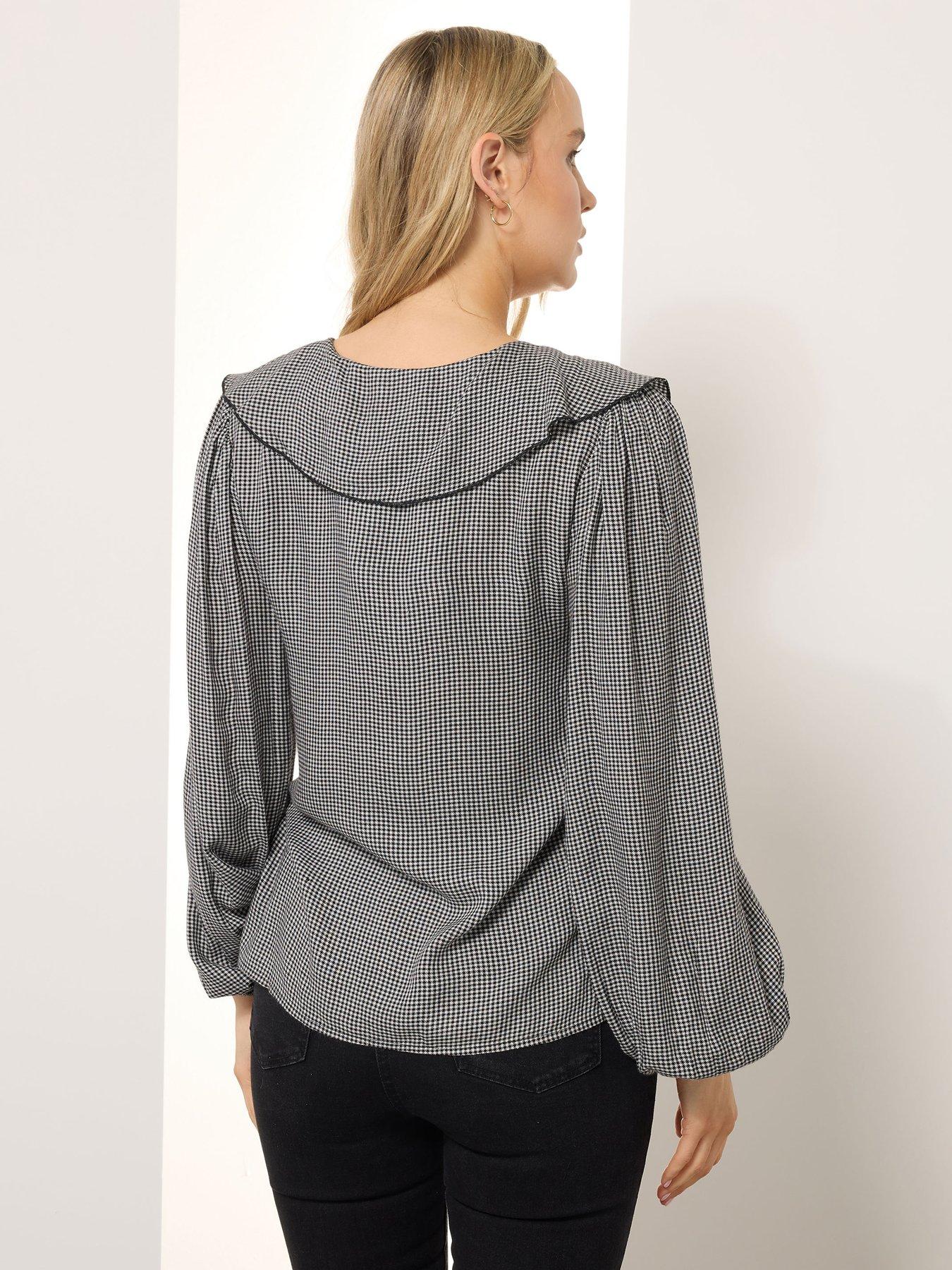 long-tall-sally-gingham-collar-blouse-blackstillFront