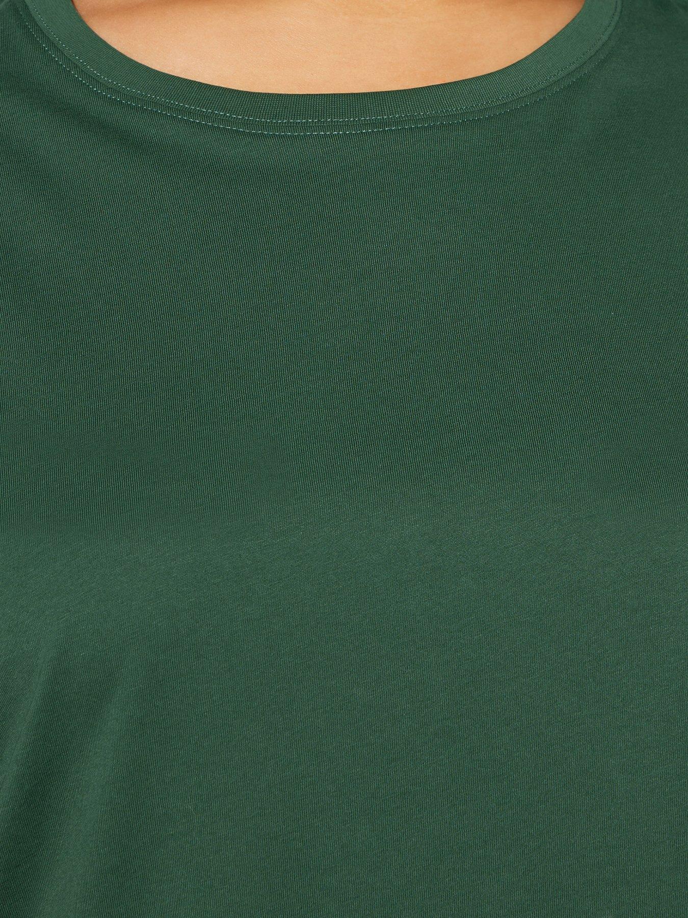 yours-curve-relaxed-longline-t-shirt-greenoutfit