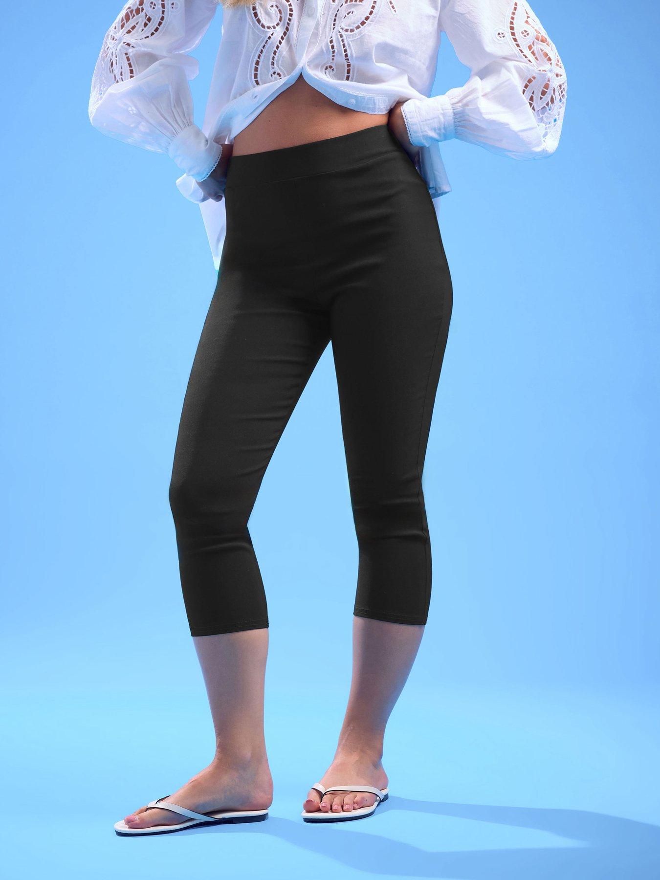 PixieGirl Petite Bengaline Capri Trousers - Black