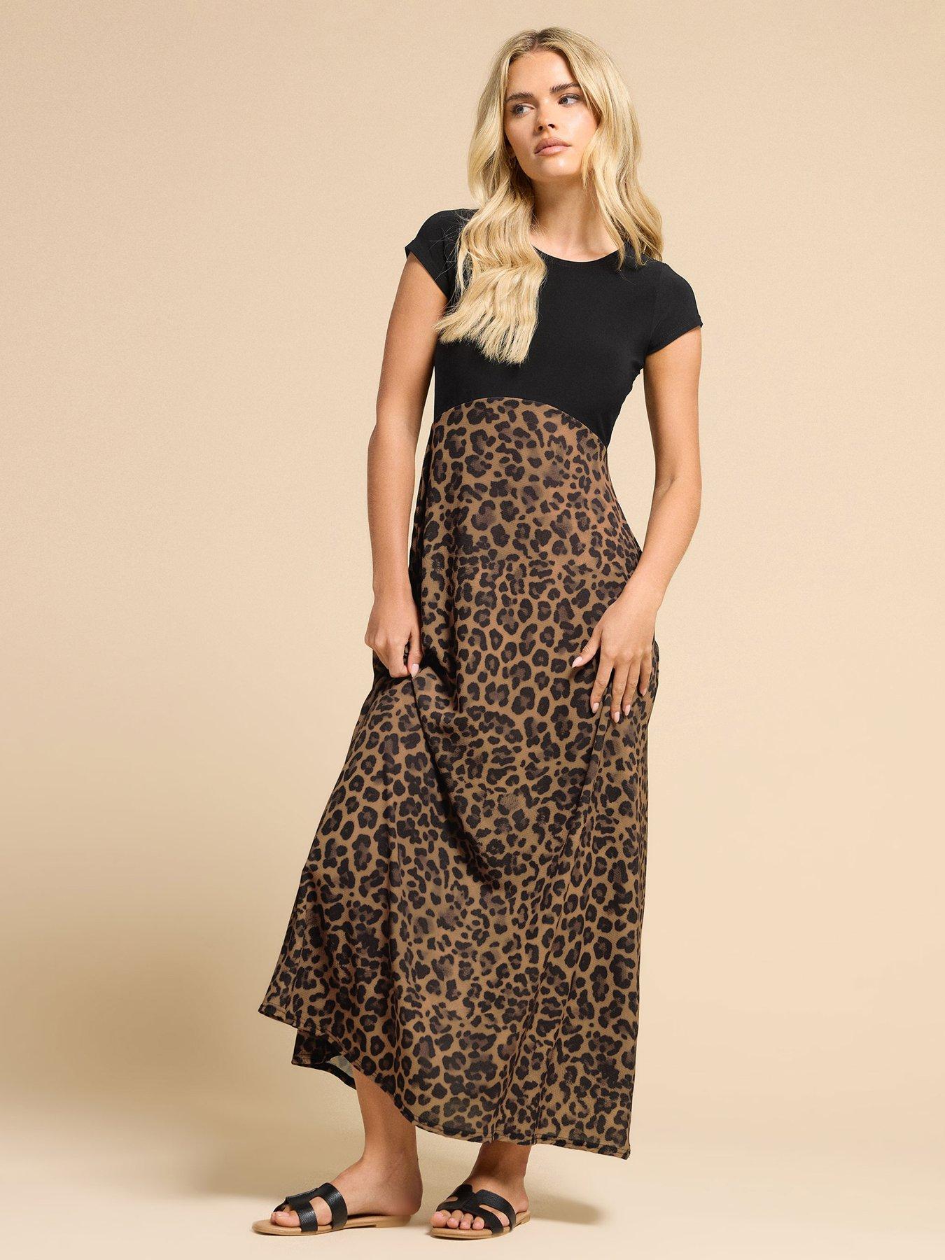 undefined Petite Animal Print Maxi Dress - Black