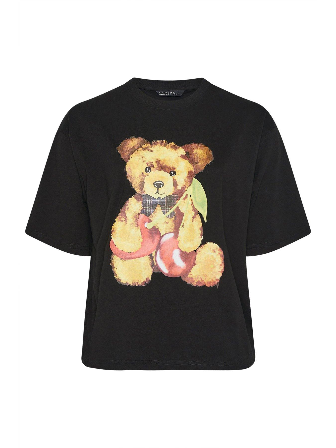 yours-curve-teddy-tartan-t-shirt-blackdetail