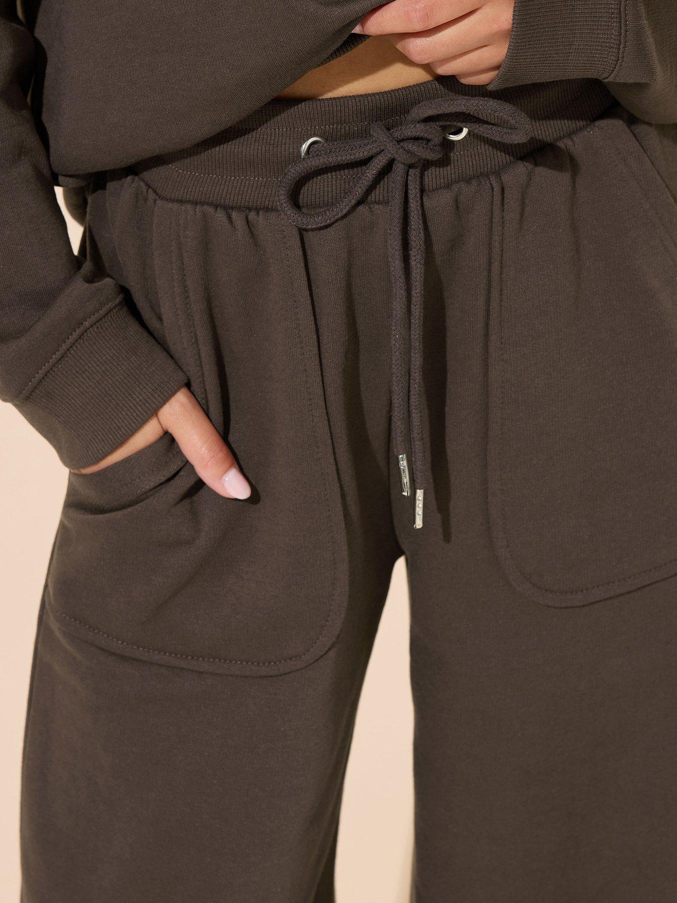 pixiegirl-petite-patch-pocket-wide-leg-jogger-brownoutfit