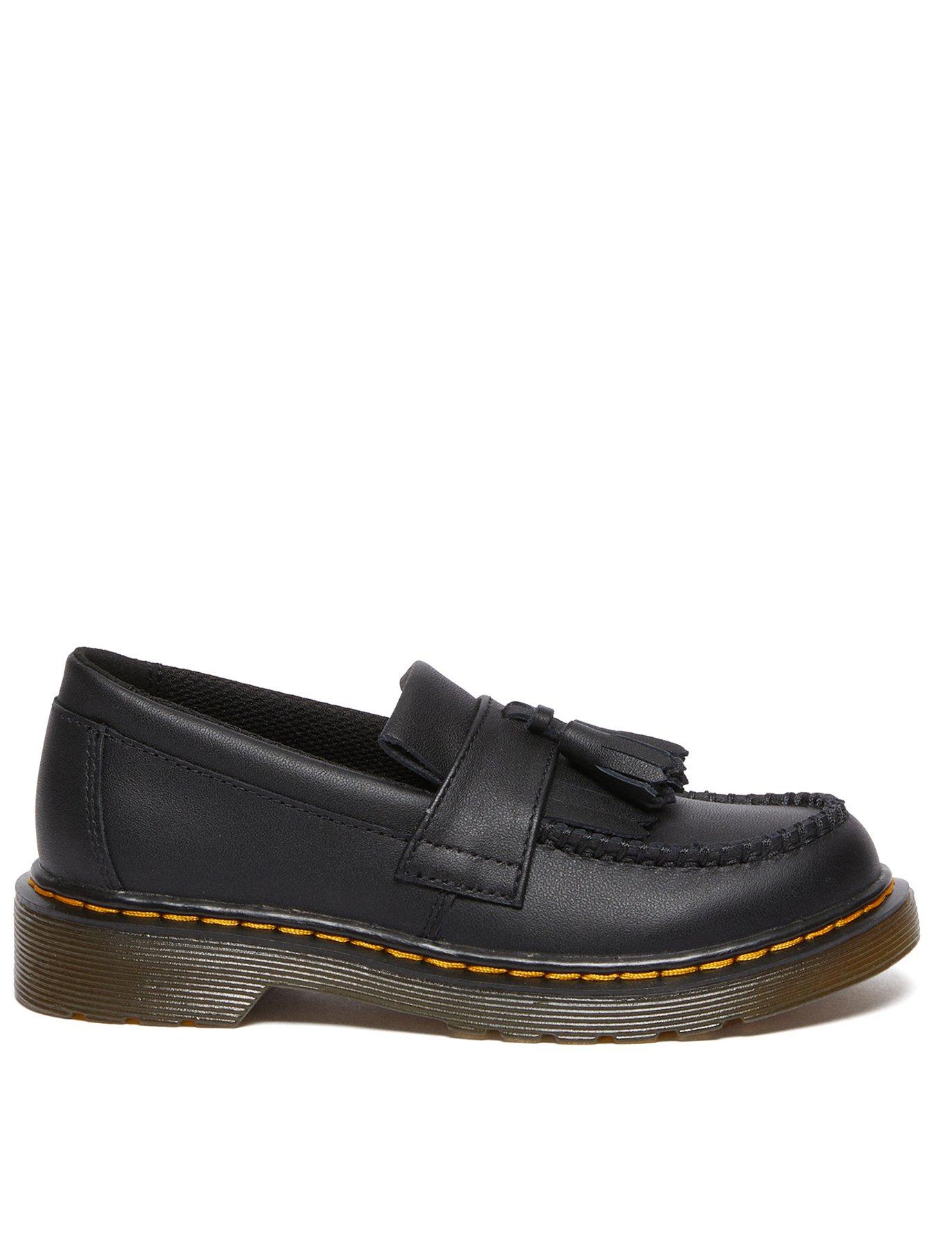 Dr Martens Junior Adrian J Tassel Loafer Black Softy T - Grey