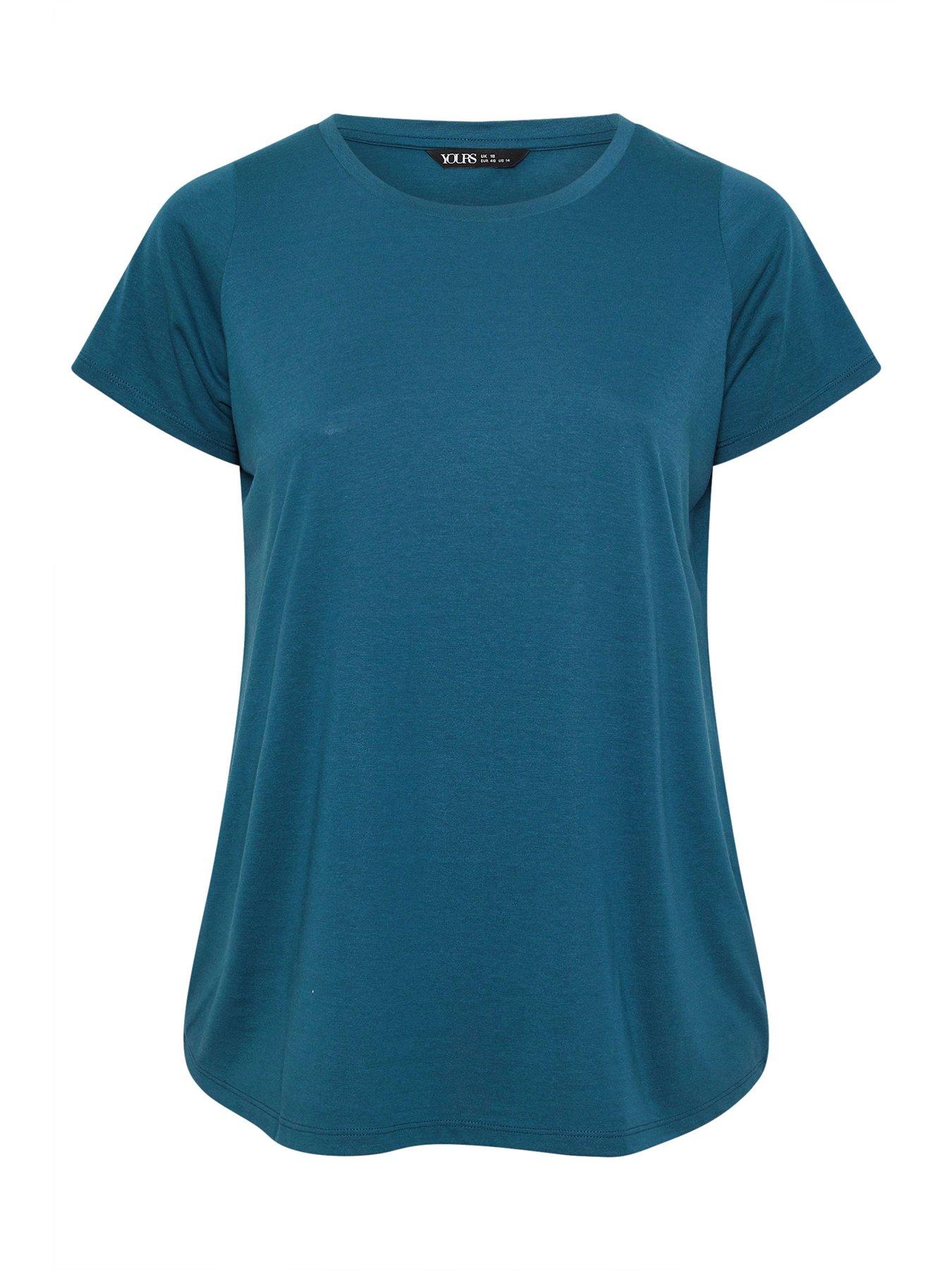 Image 6 of 6 of Yours Curve Core Basic 3 Pack T-Shirt - Brown