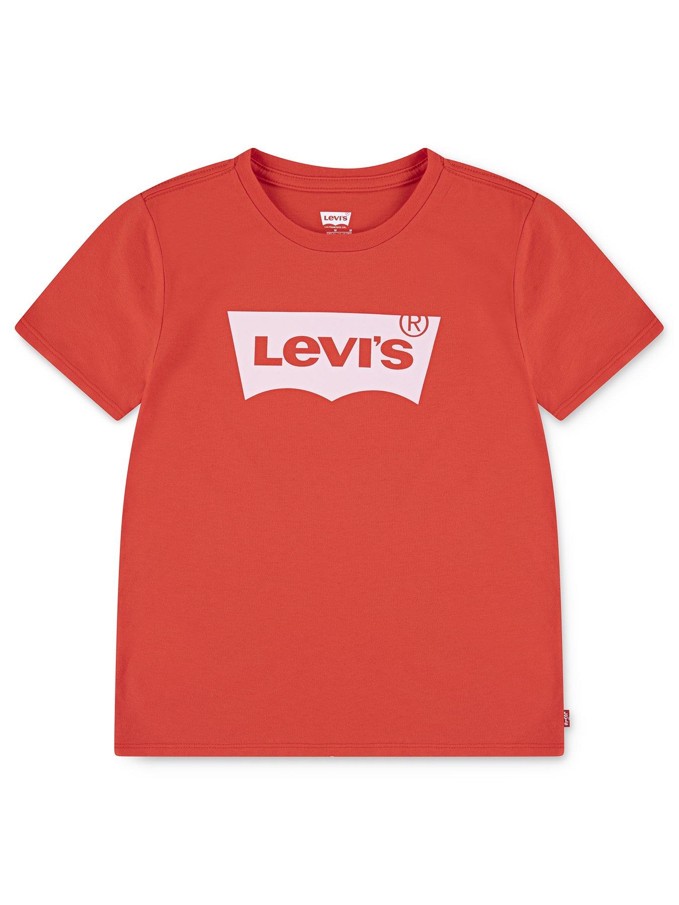 Levi's Girls Short Sleeve Batwing T-Shirt - Red