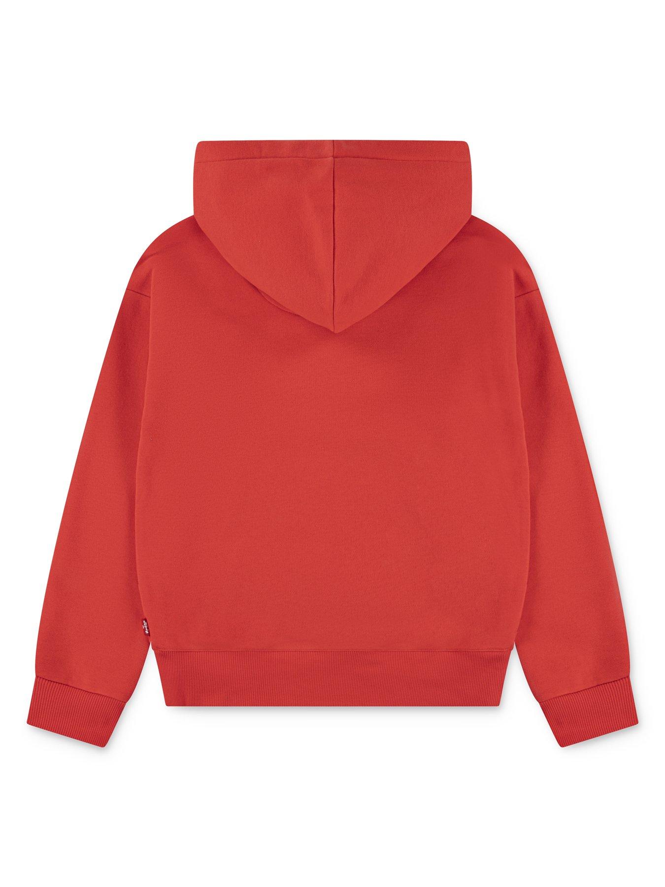 Image 2 of 4 of Levi's Girls Batwing Patch Hoodie - Red