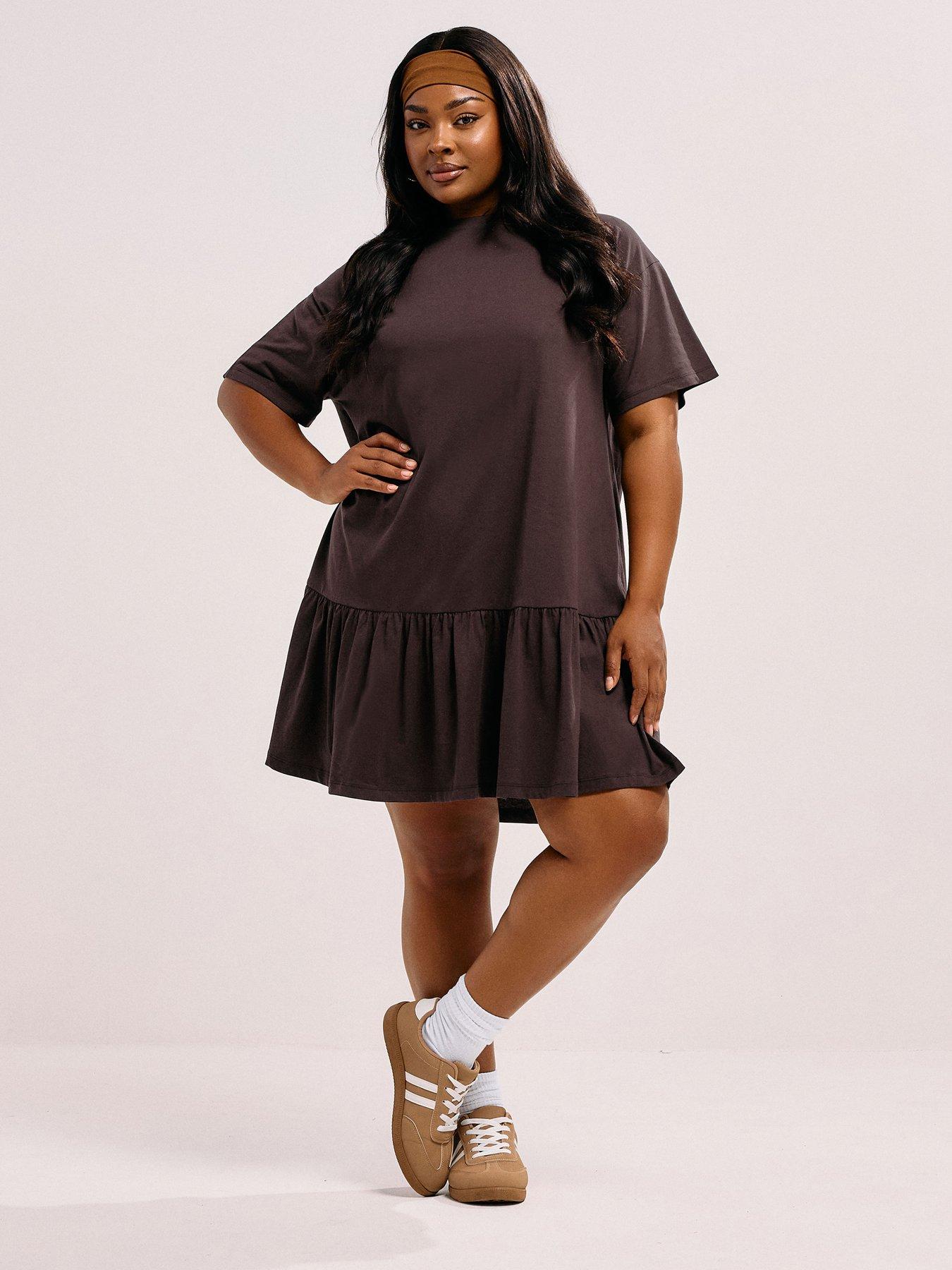 yours-curve-peplum-drop-shoulder-dress-brownback
