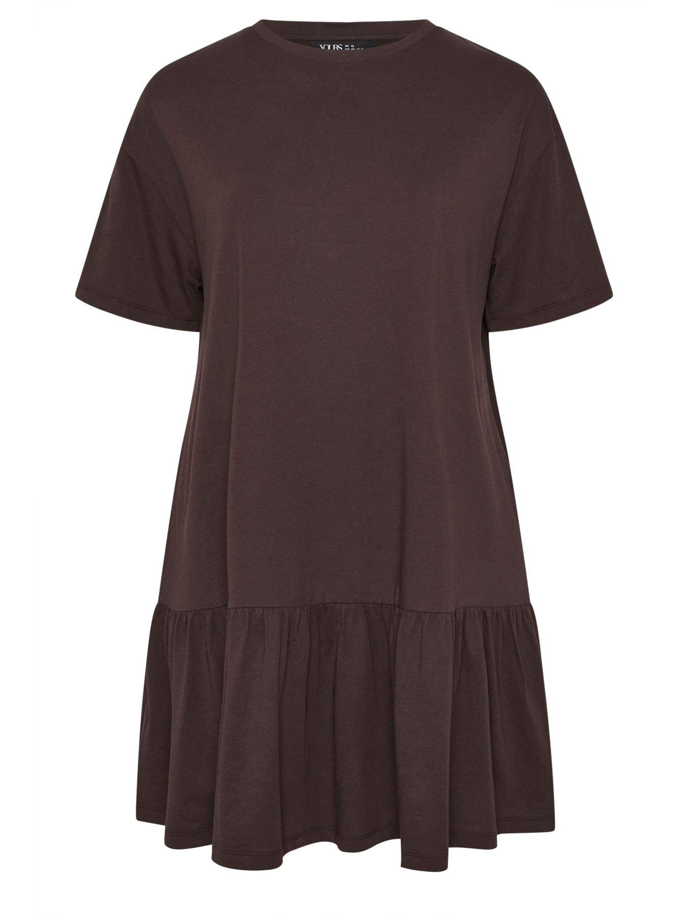 yours-curve-peplum-drop-shoulder-dress-browndetail