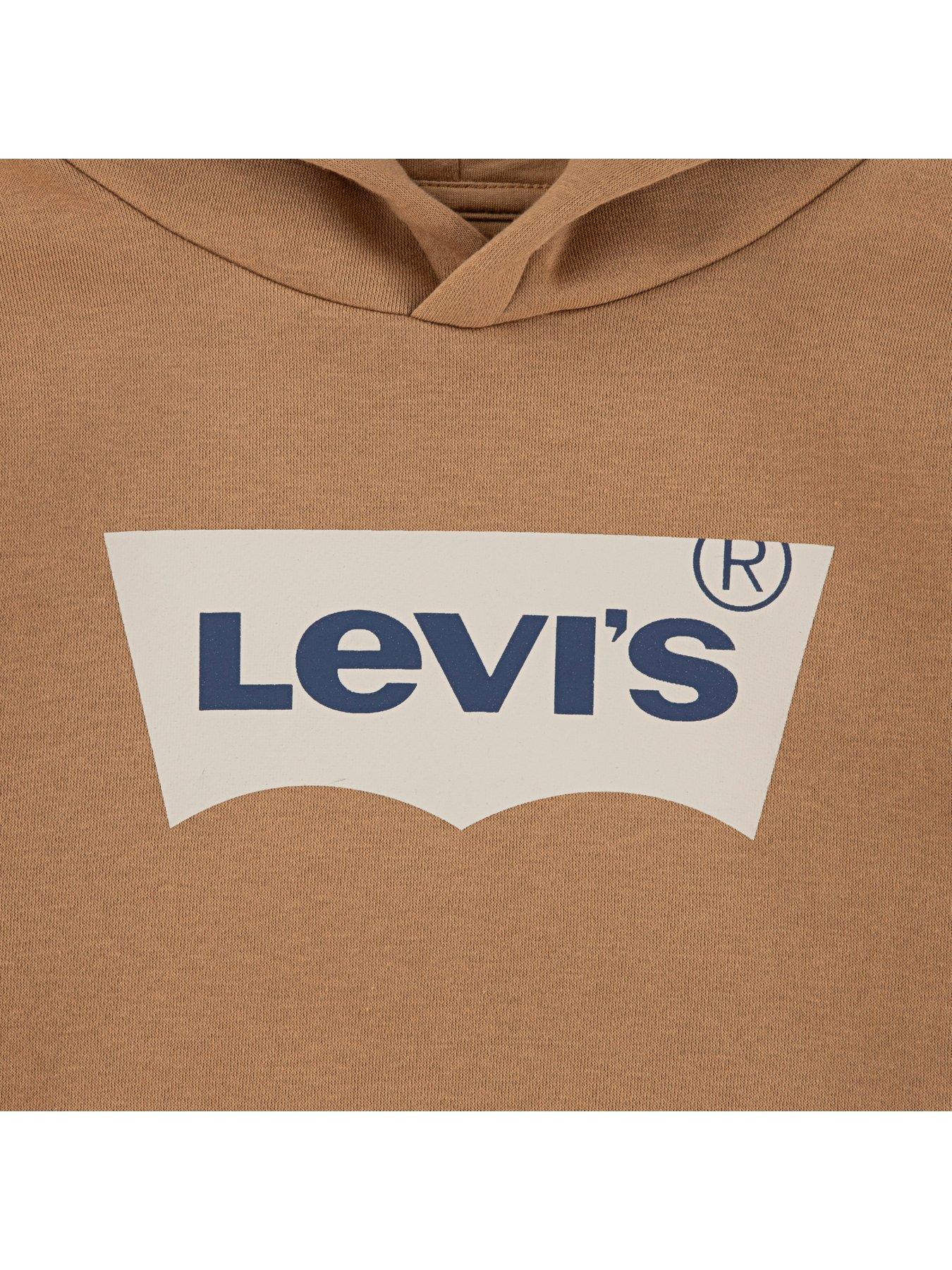 Image 3 of 3 of Levi's Boys Batwing Screenprint Hoodie - Light Brown
