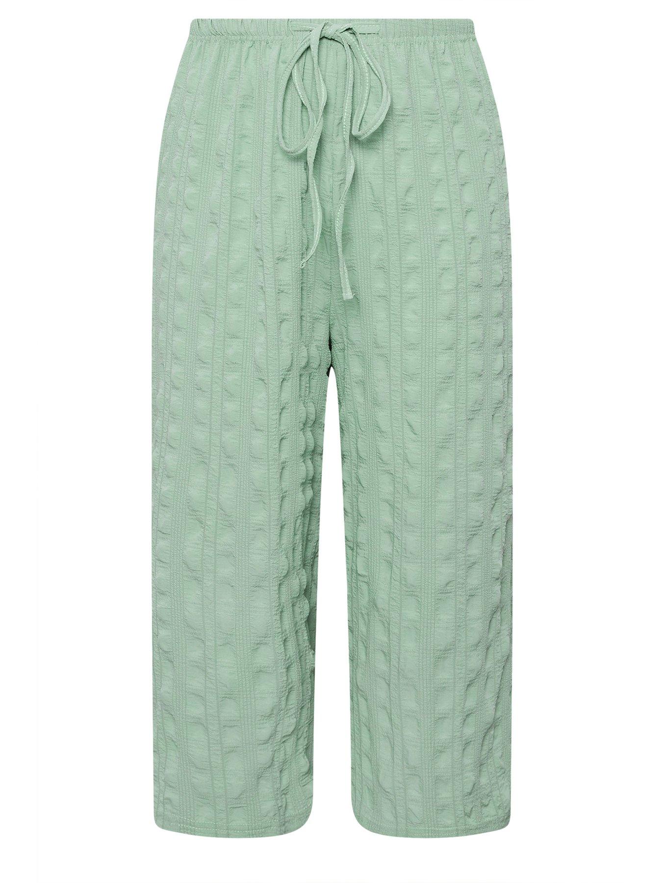 Image 5 of 5 of Yours Curve Square Bubble Culottes - Green