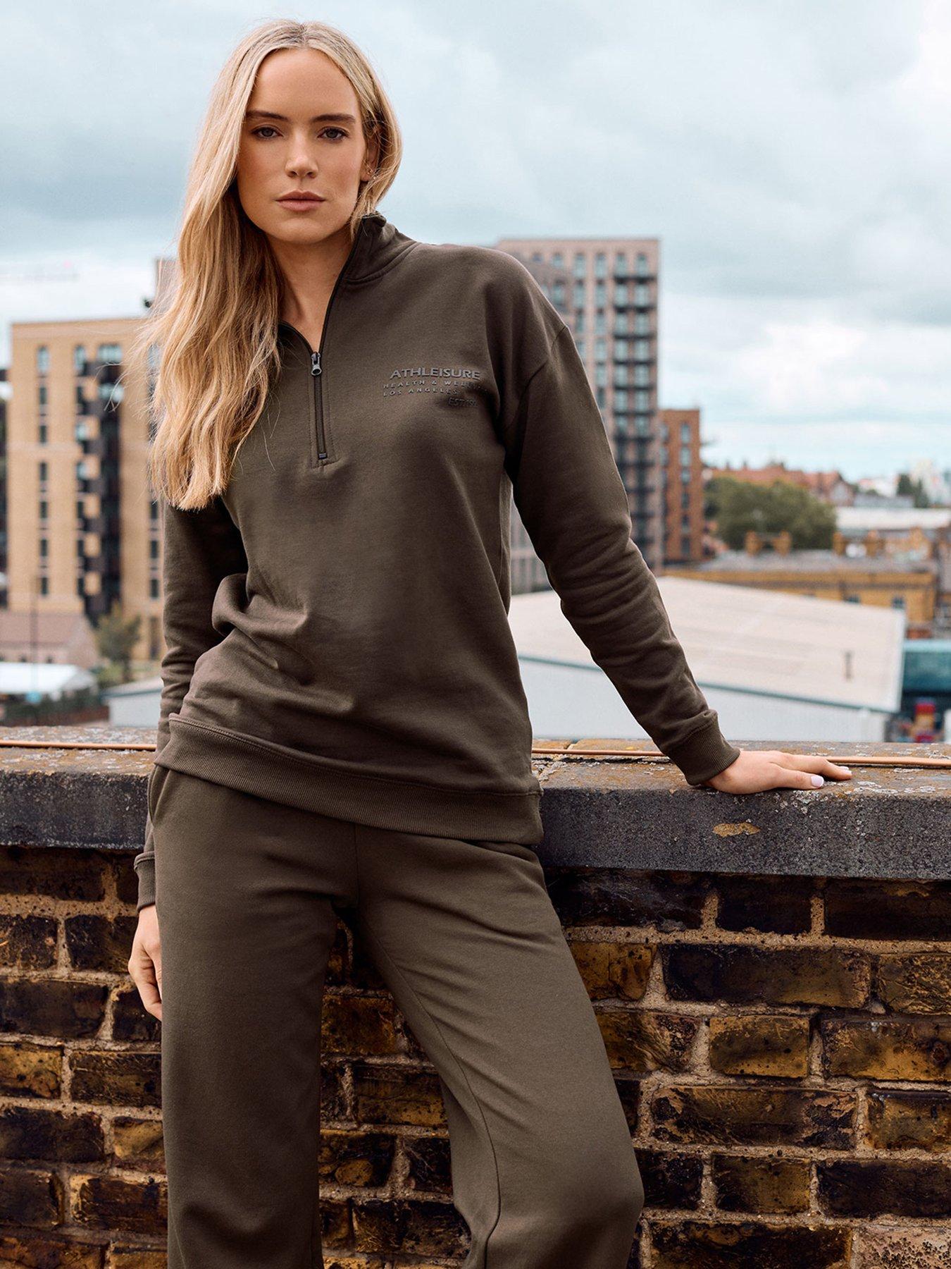Long Tall Sally Athleisure Sweatshirt - Brown