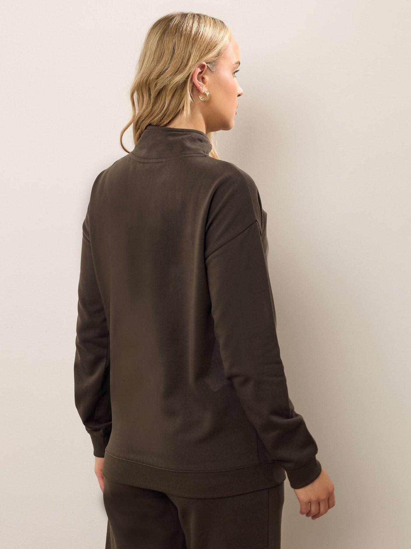 Image 2 of 4 of Long Tall Sally Athleisure Sweatshirt - Brown