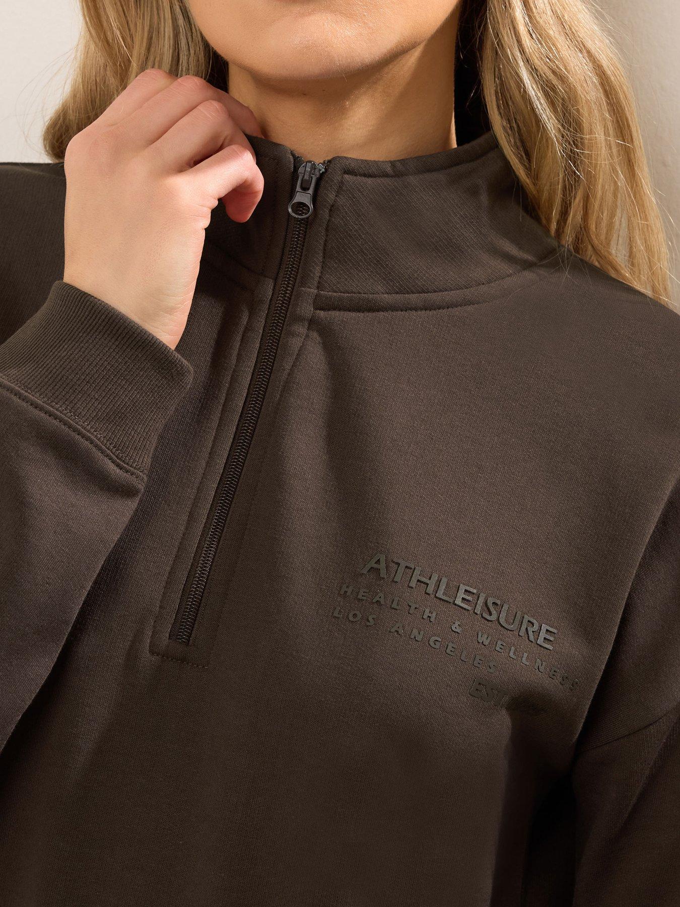 Image 4 of 4 of Long Tall Sally Athleisure Sweatshirt - Brown