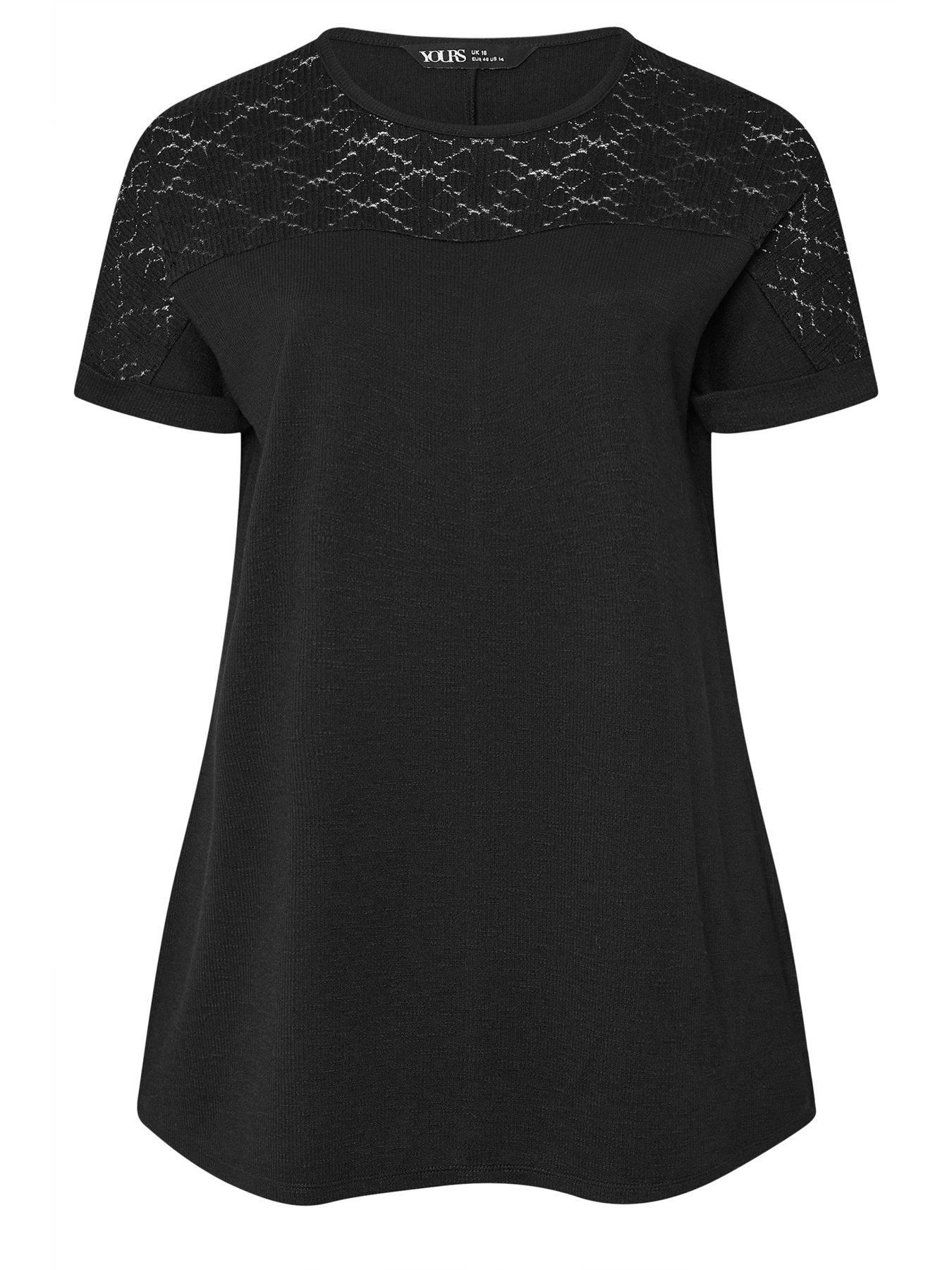yours-curve-lace-regular-crew-neck-lace-panel-t-shirt-blackdetail