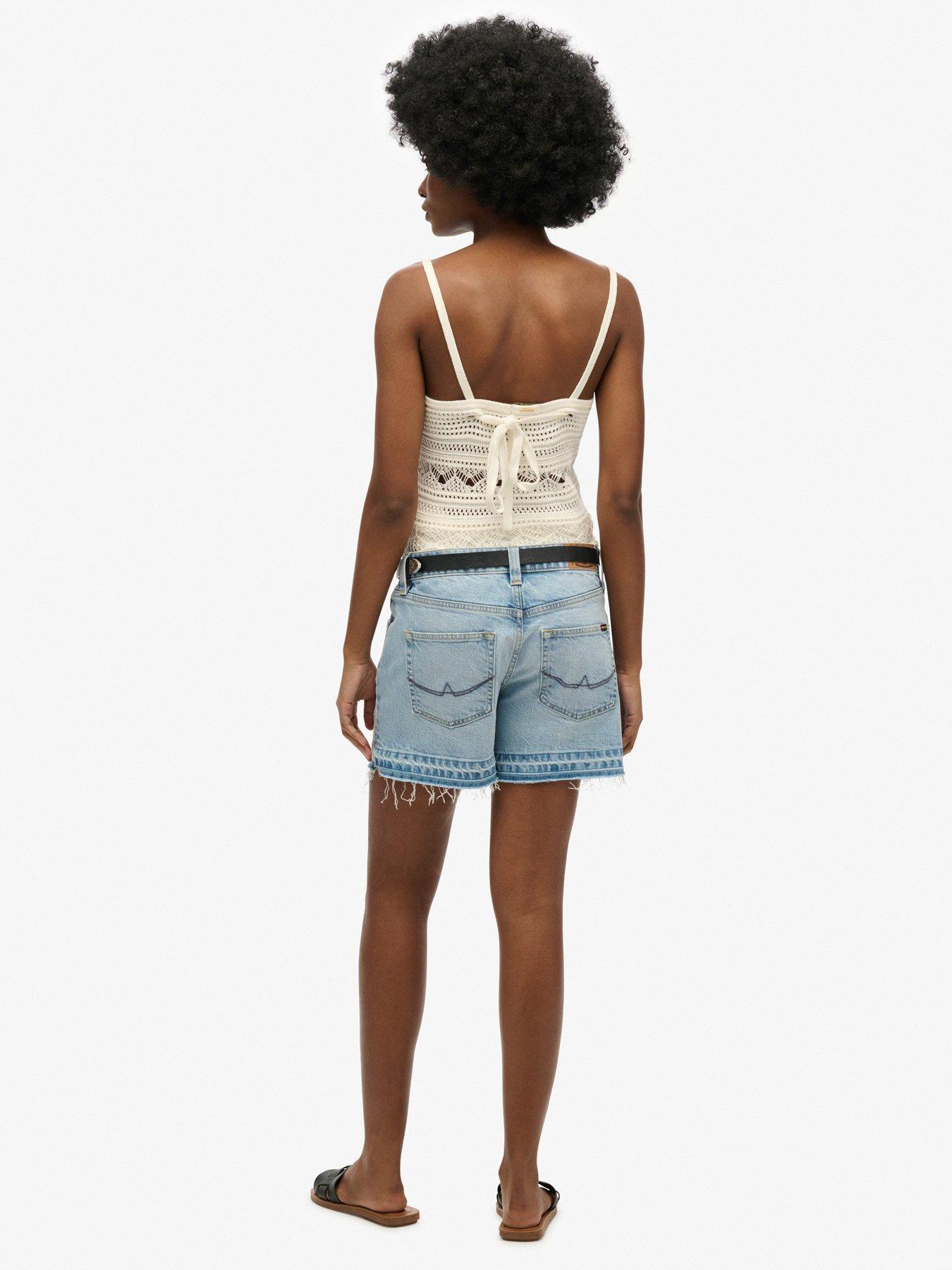superdry-mid-rise-cut-off-shorts-yellowdetail