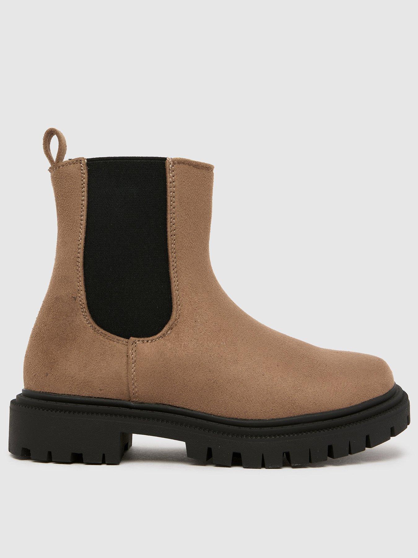 Image 1 of 4 of Schuh Junior Click Chunky Chelsea Boot - Brown