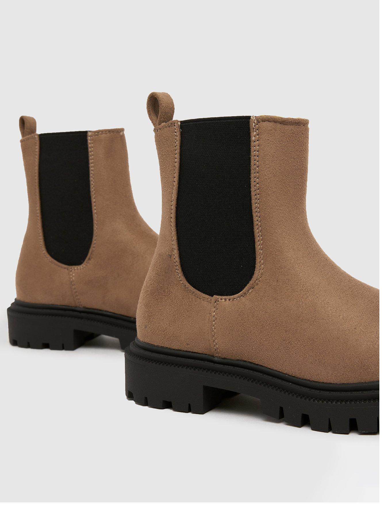 Image 3 of 4 of Schuh Junior Click Chunky Chelsea Boot - Brown