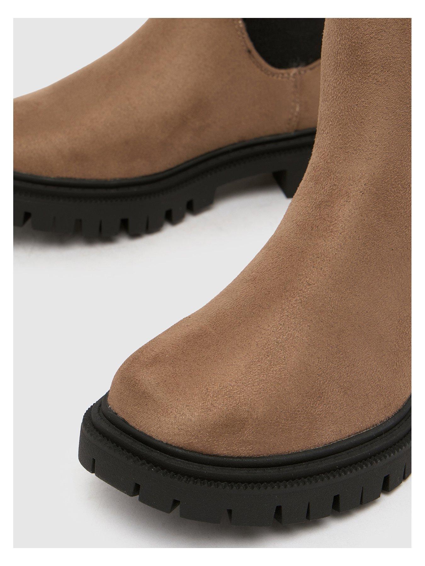Image 4 of 4 of Schuh Junior Click Chunky Chelsea Boot - Brown
