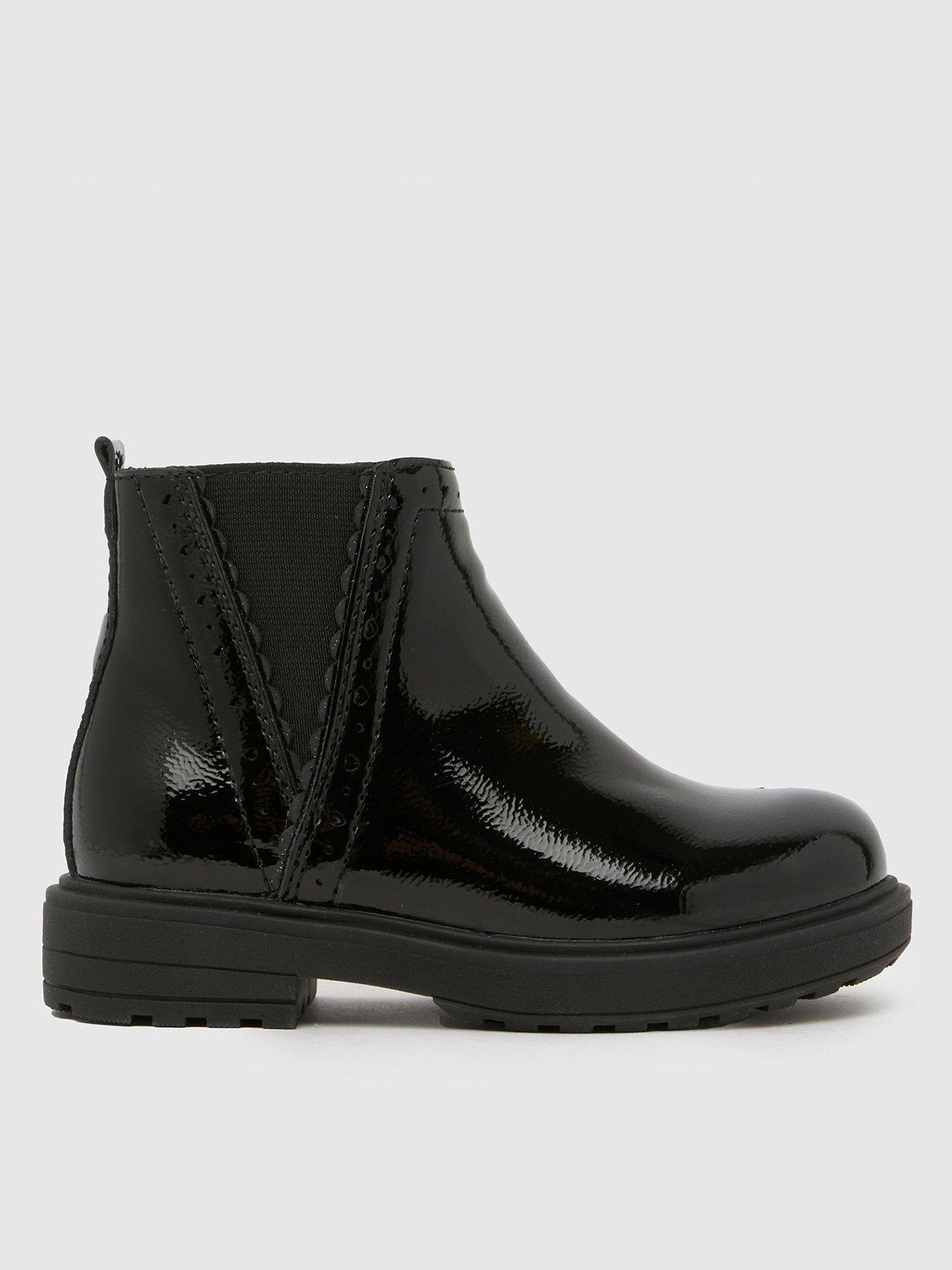 Schuh Toddler Crystal Patent Chelsea Boot - Black