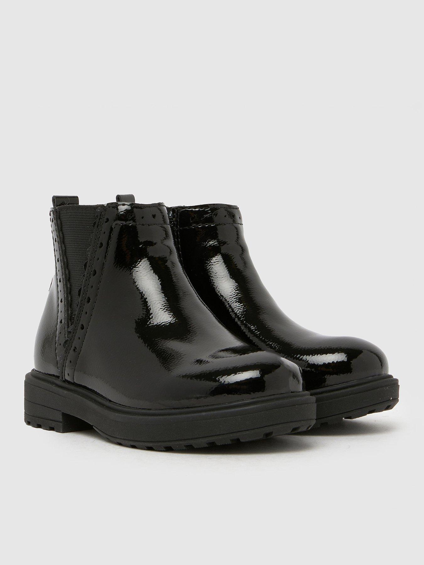 Image 3 of 4 of Schuh Toddler Crystal Patent Chelsea Boot - Black