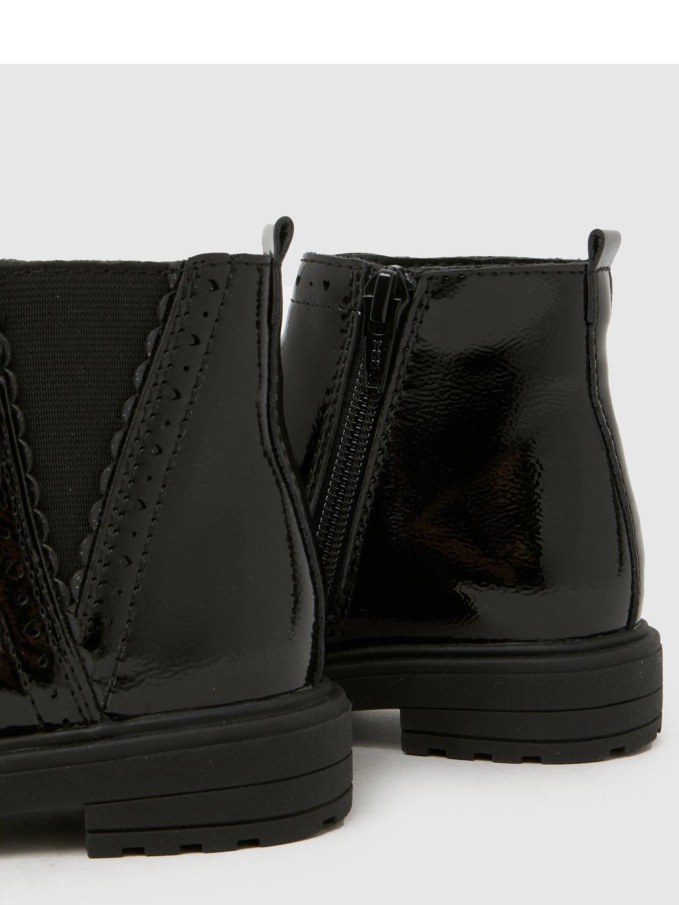 Image 4 of 4 of Schuh Toddler Crystal Patent Chelsea Boot - Black