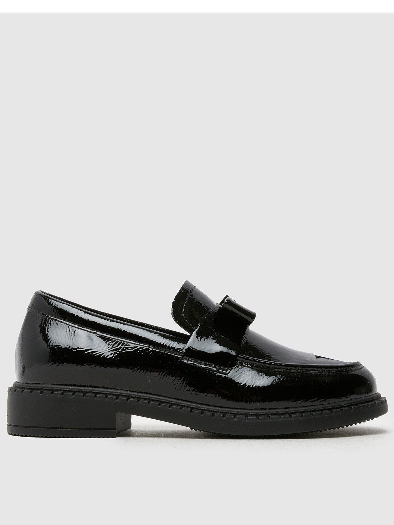 Schuh Youth Leona Patent Bow Loafers - Black