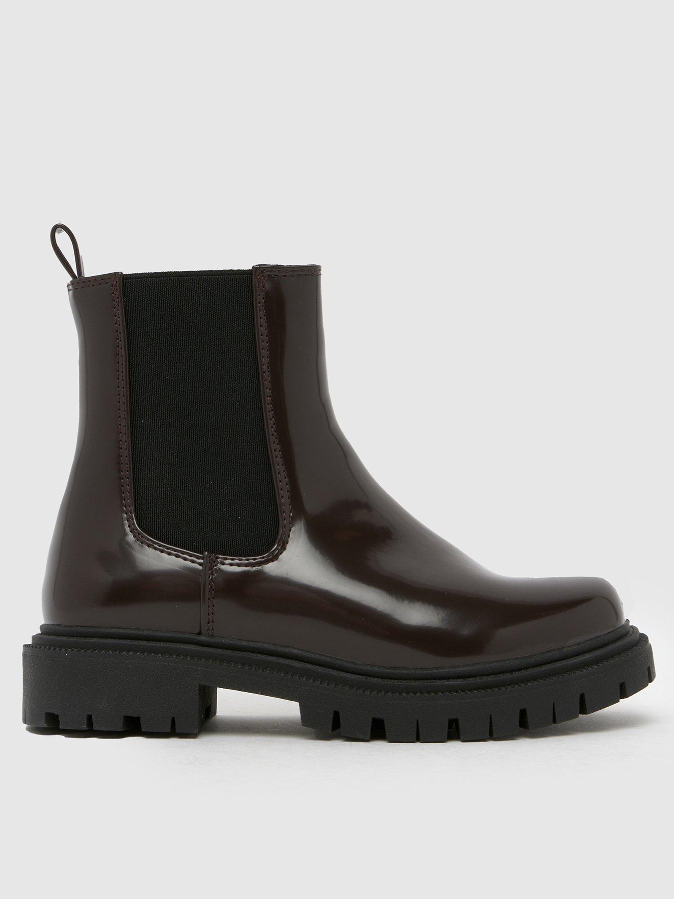 Image 1 of 4 of Schuh Junior Click Chunky Chelsea Boot - Brown