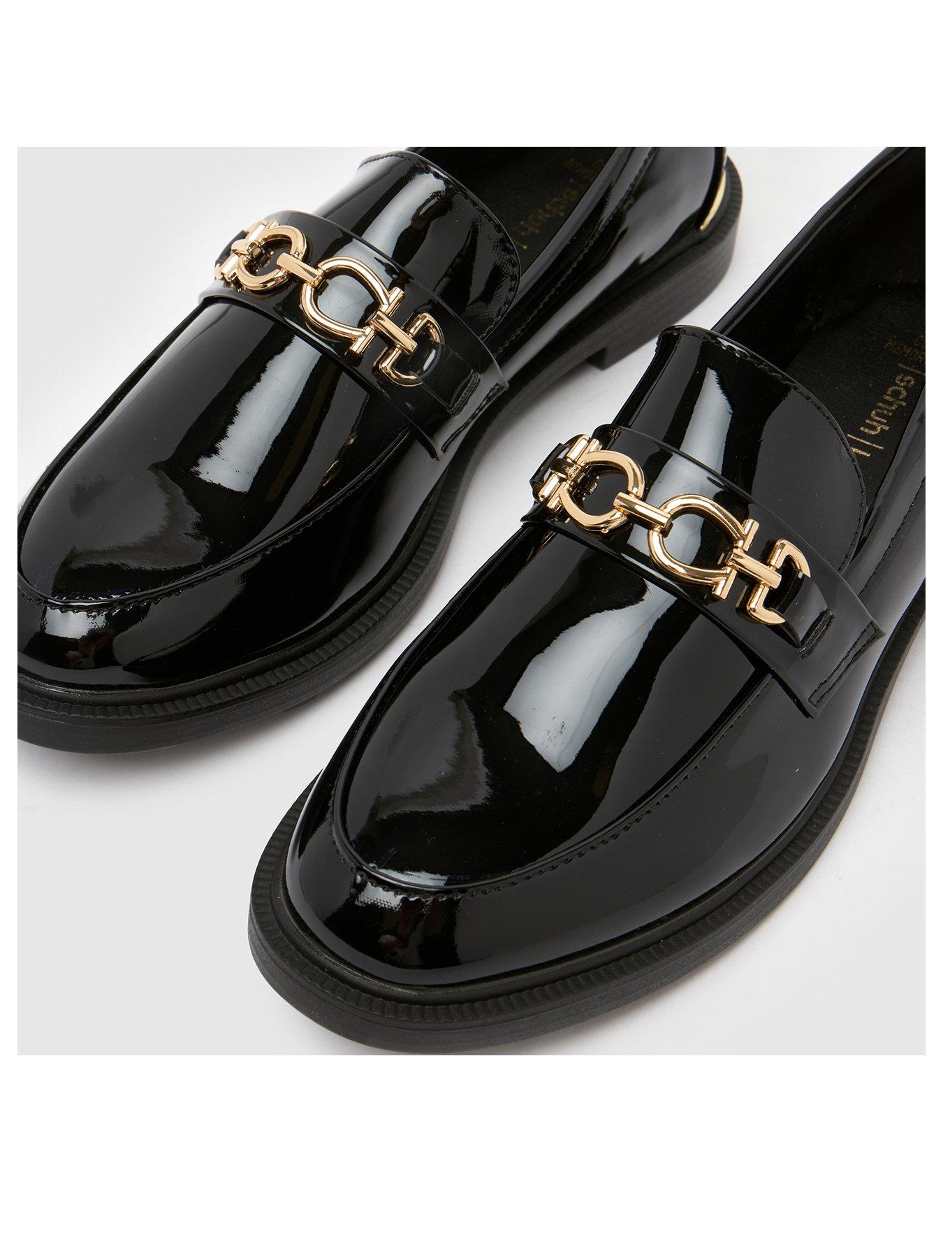 Image 3 of 4 of Schuh Youth Mini Larsa Patent Hardware Loafers - Black