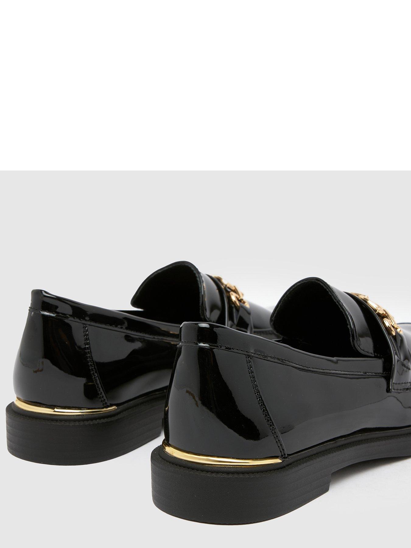 Image 4 of 4 of Schuh Youth Mini Larsa Patent Hardware Loafers - Black