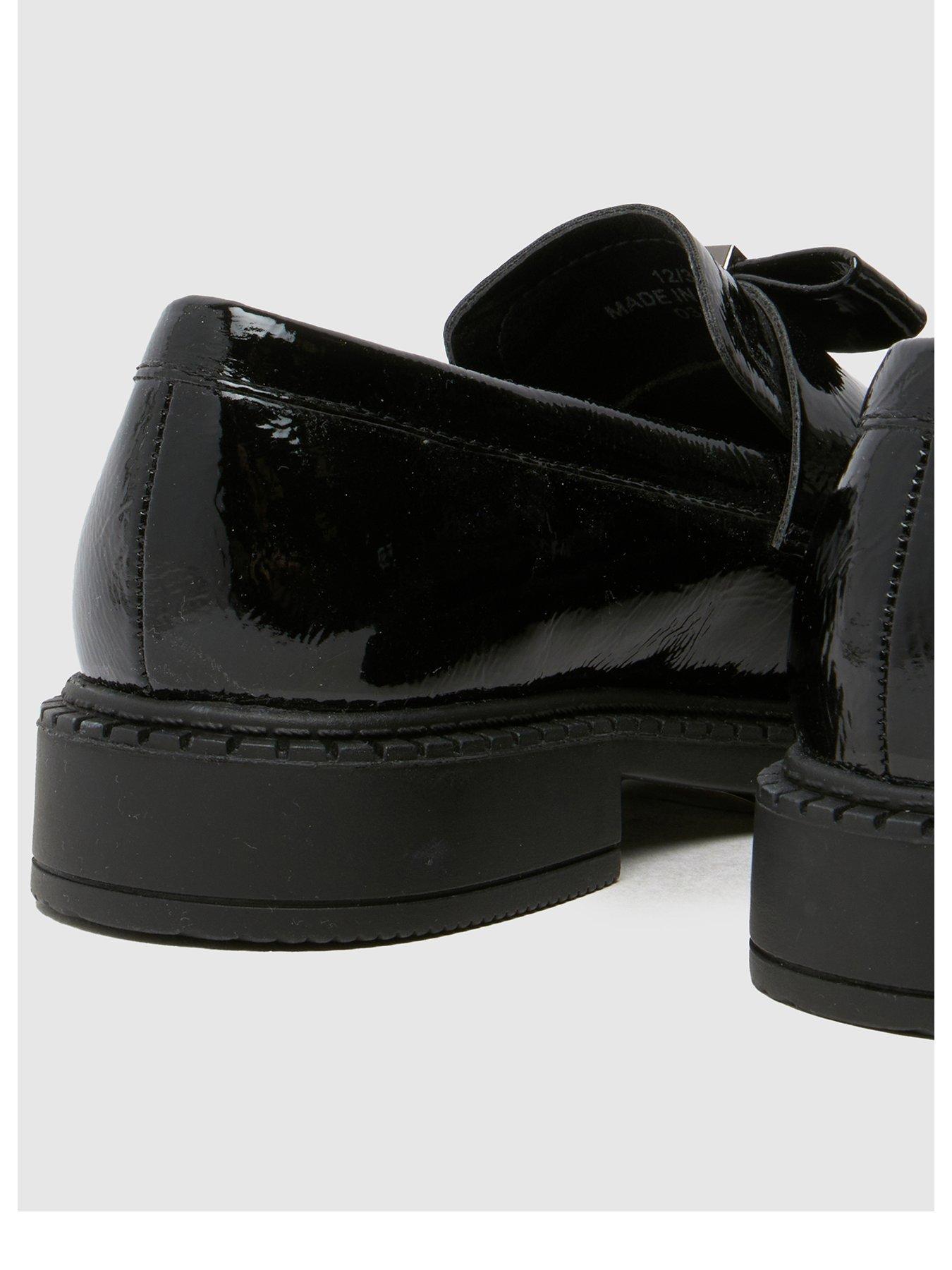 Image 3 of 4 of Schuh Junior Leona Patent Bow Loafer - Black