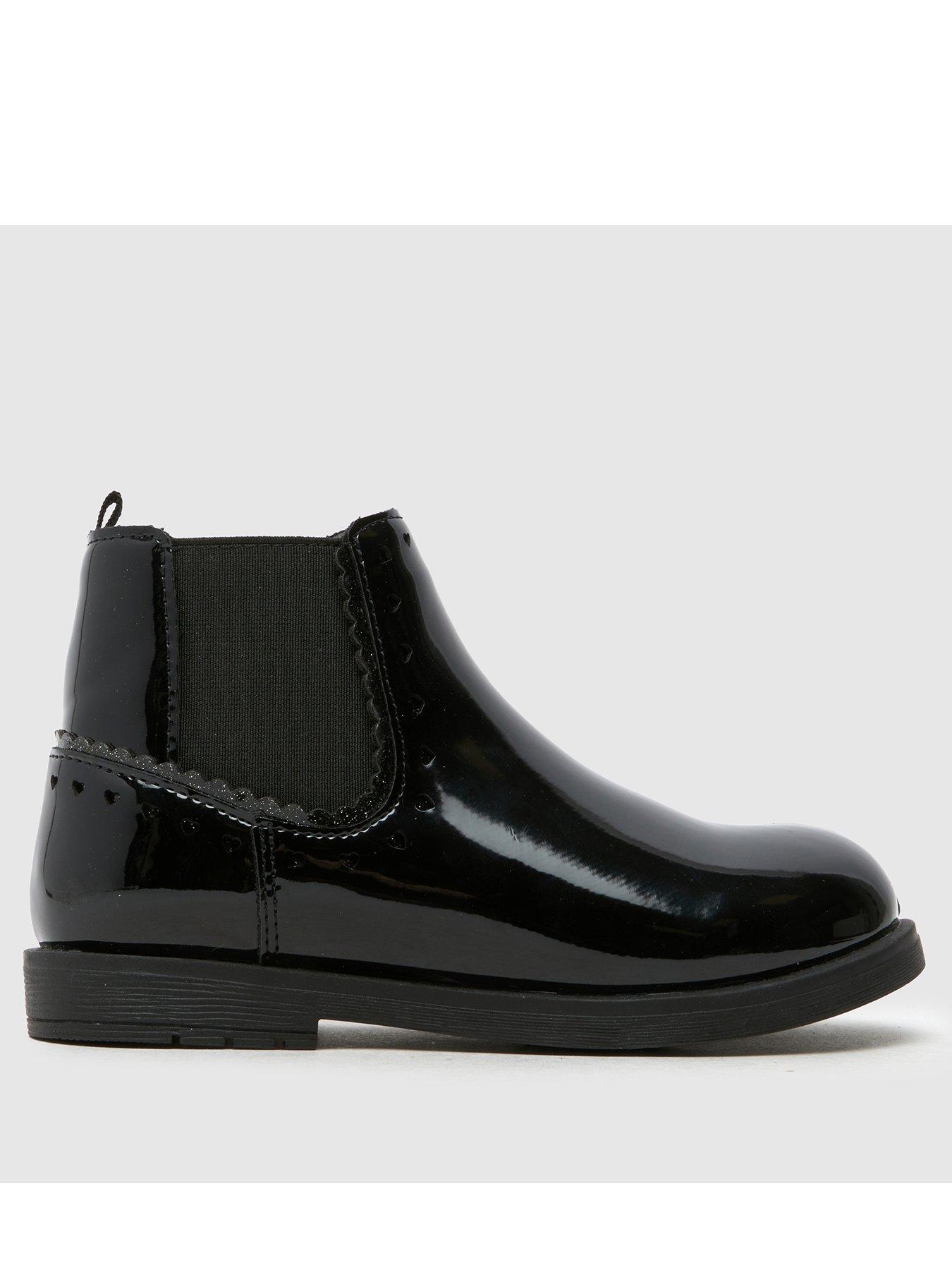 Schuh Junior Classic Patent Chelsea Boot - Black