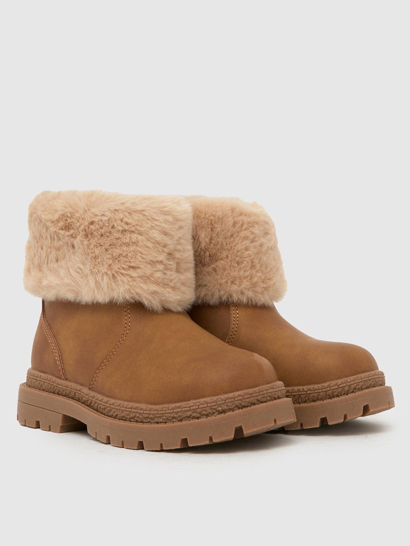 Image 2 of 4 of Schuh Toddler Cranberry Fur Cuff Boot - Brown