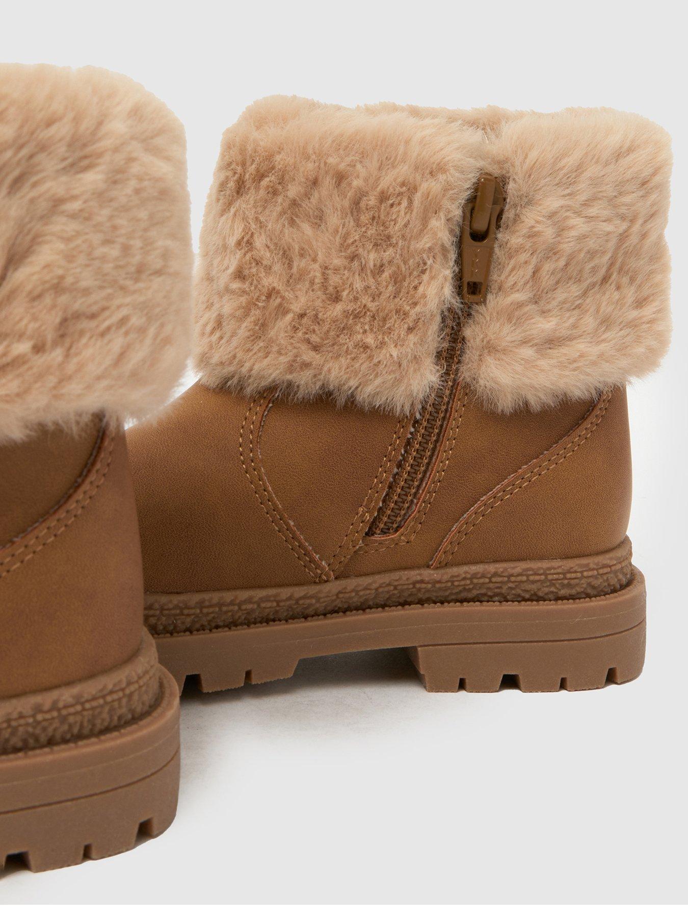 Image 4 of 4 of Schuh Toddler Cranberry Fur Cuff Boot - Brown