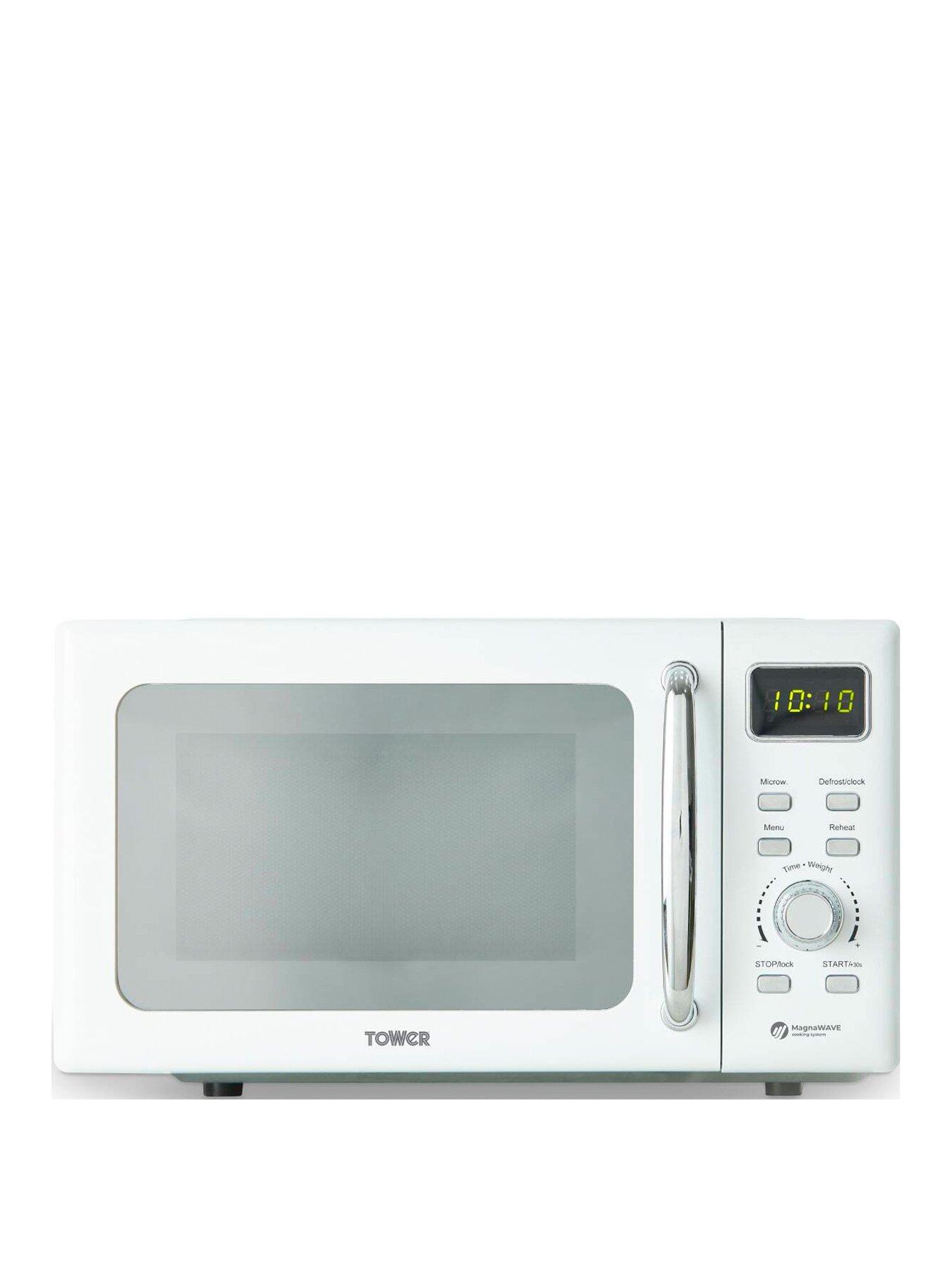 tower-t24041wht-digital-800w-microwave-white-chrome