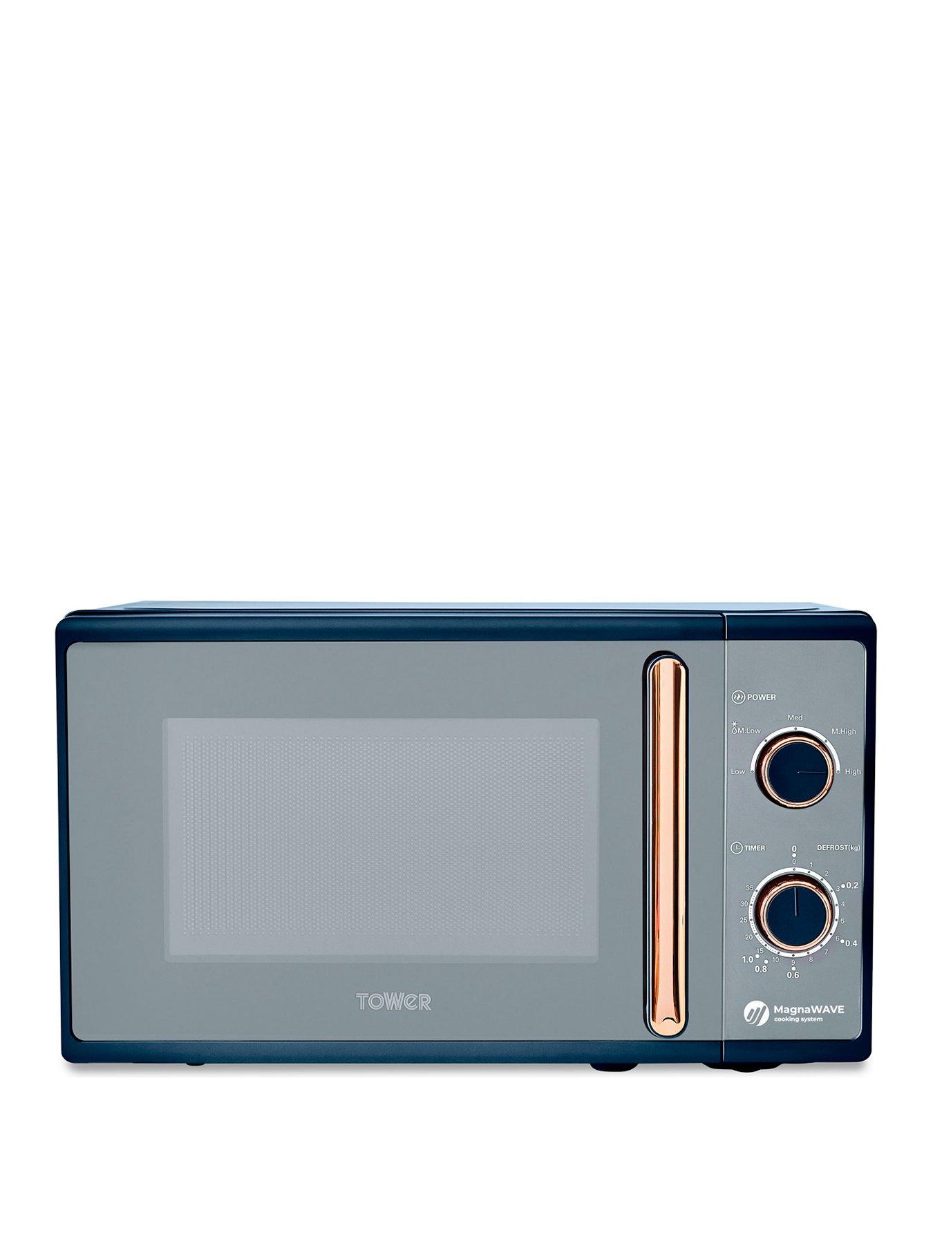 Tower T24038MNB Cavaletto 800W Manual Microwave - Midnighht Blue & Rose Gold