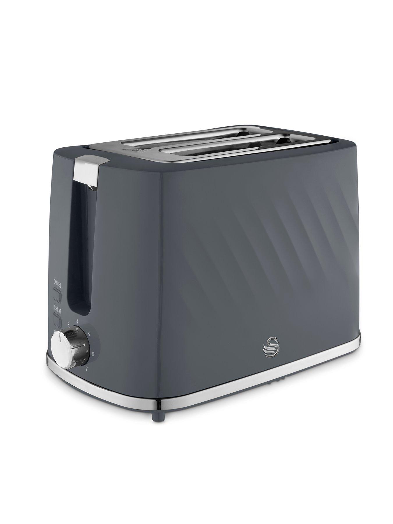 Image 3 of 7 of Swan Windsor Kitchen Set, 1.7L Fast Boil Kettle & 2 Slice Toaster - Grey