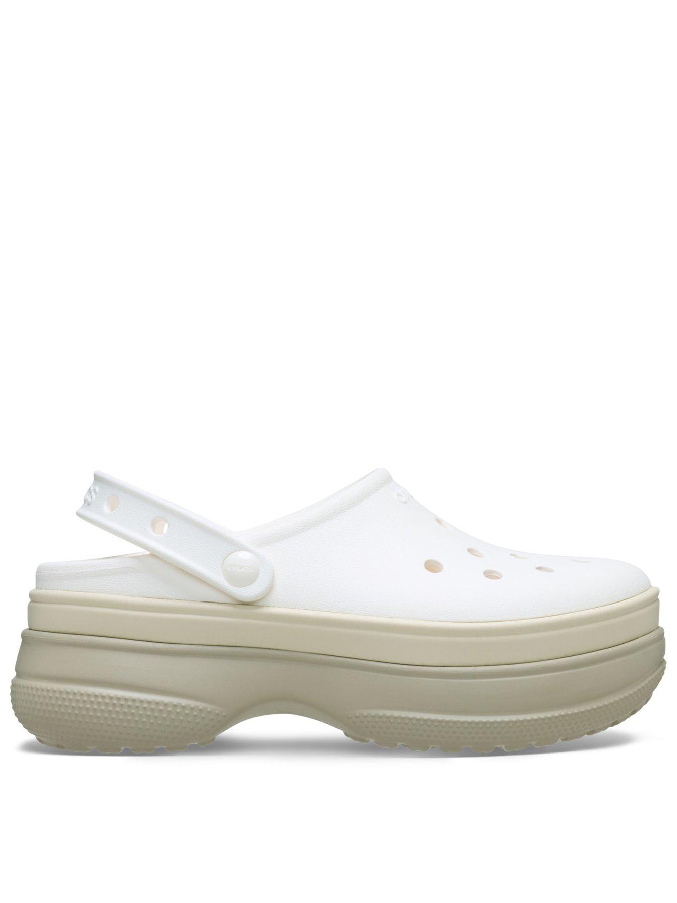 Image 1 of 3 of Crocs Classic Stacked Clog - Chalk