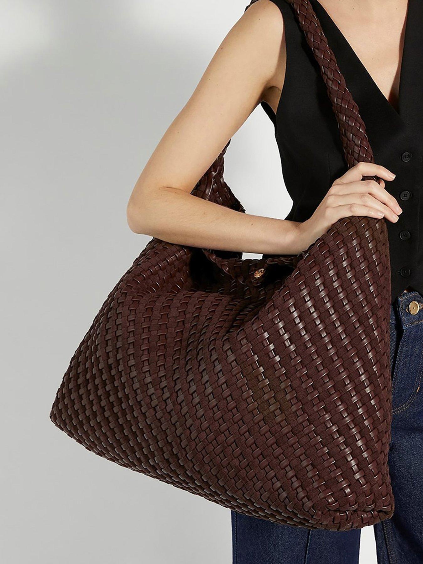 Dune London Deliberate Xl Extra Large Woven Shoulder Bag - Brown