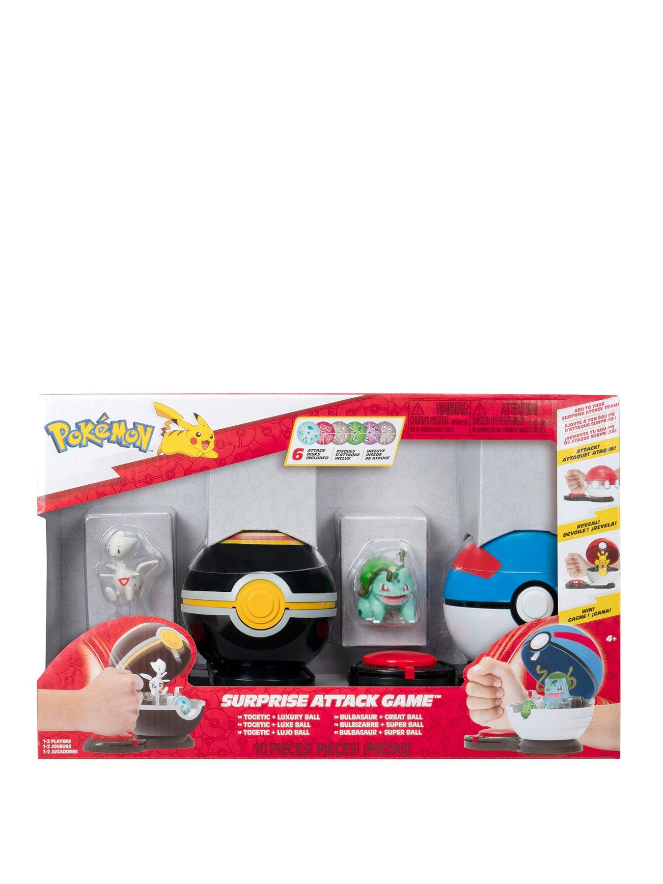 pokemon-surprise-attack-game-2-inch-togetic-with-luxury-ball-and-2-inch-bulbasaur-with-great-ball-plus-six-attack-discs
