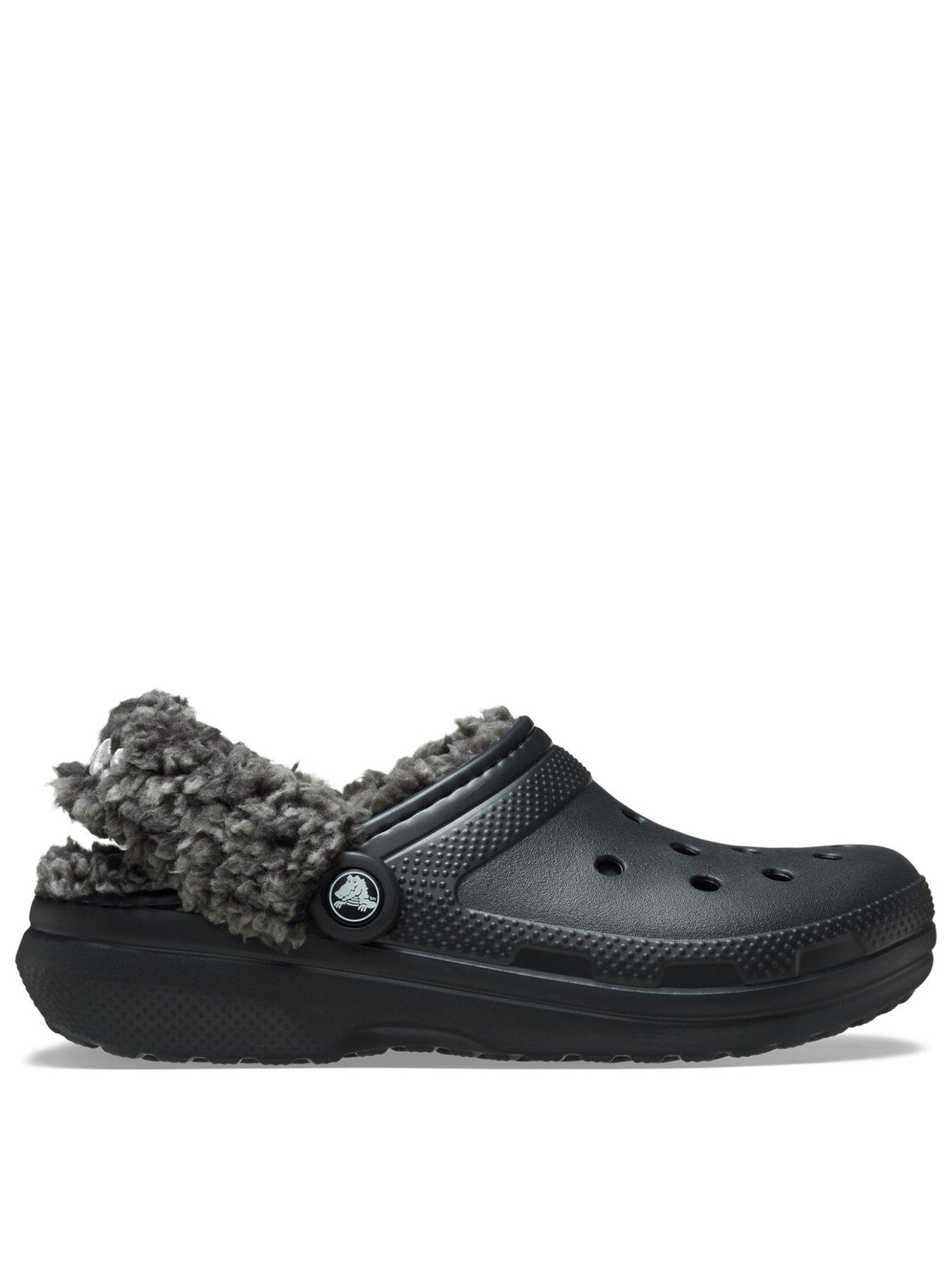 Crocs Crocs Men's Classic Fleece Lined Clog Slipper- Black