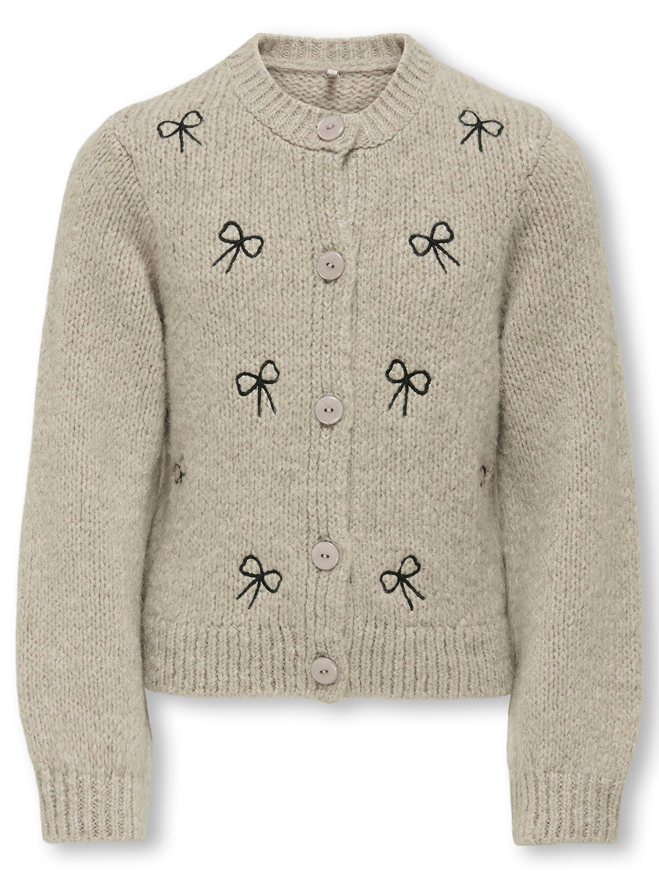only-kids-girls-bow-embroidered-cardigan-beige