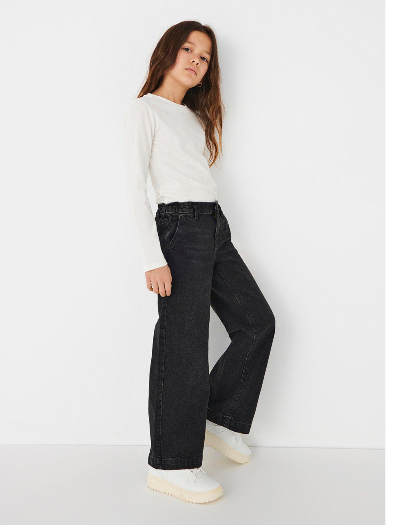 only-kids-girls-comet-wide-leg-jeans-black