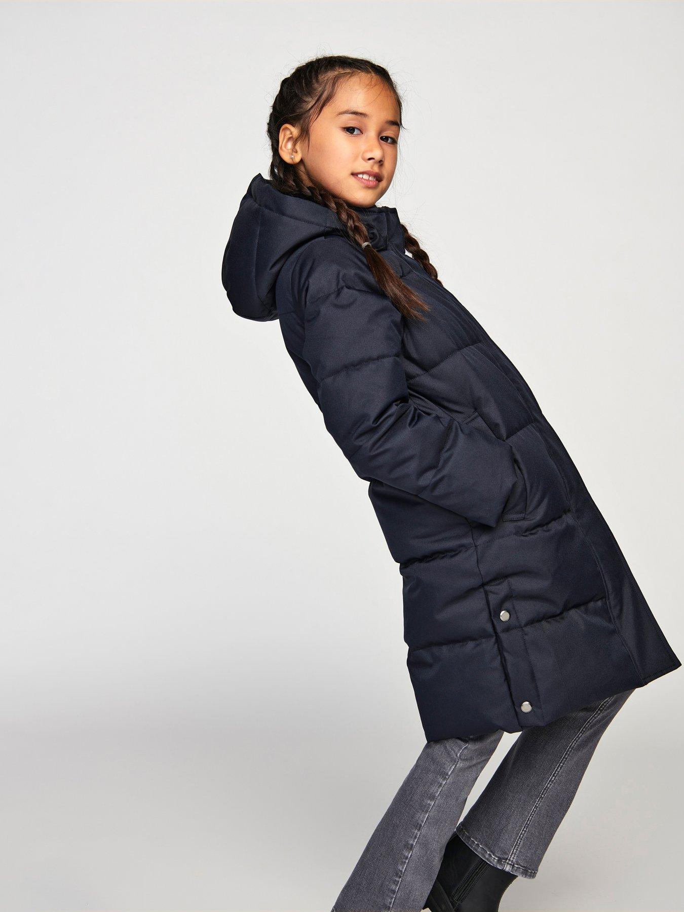 only-kids-girls-longline-padded-coat-navy