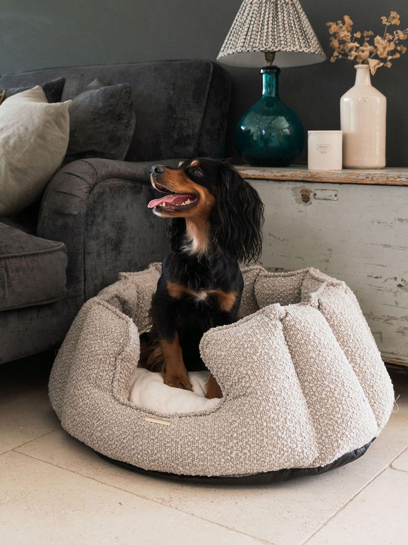 undefined Lords & Labradors High Sided Boucle Dog Bed Mink Boucle L