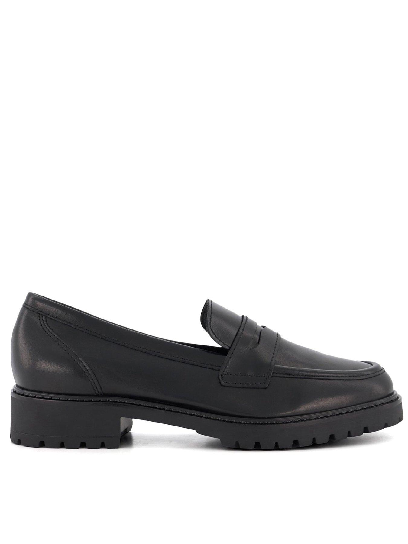 Dune London Gild Chunky Leather Loafers - Black